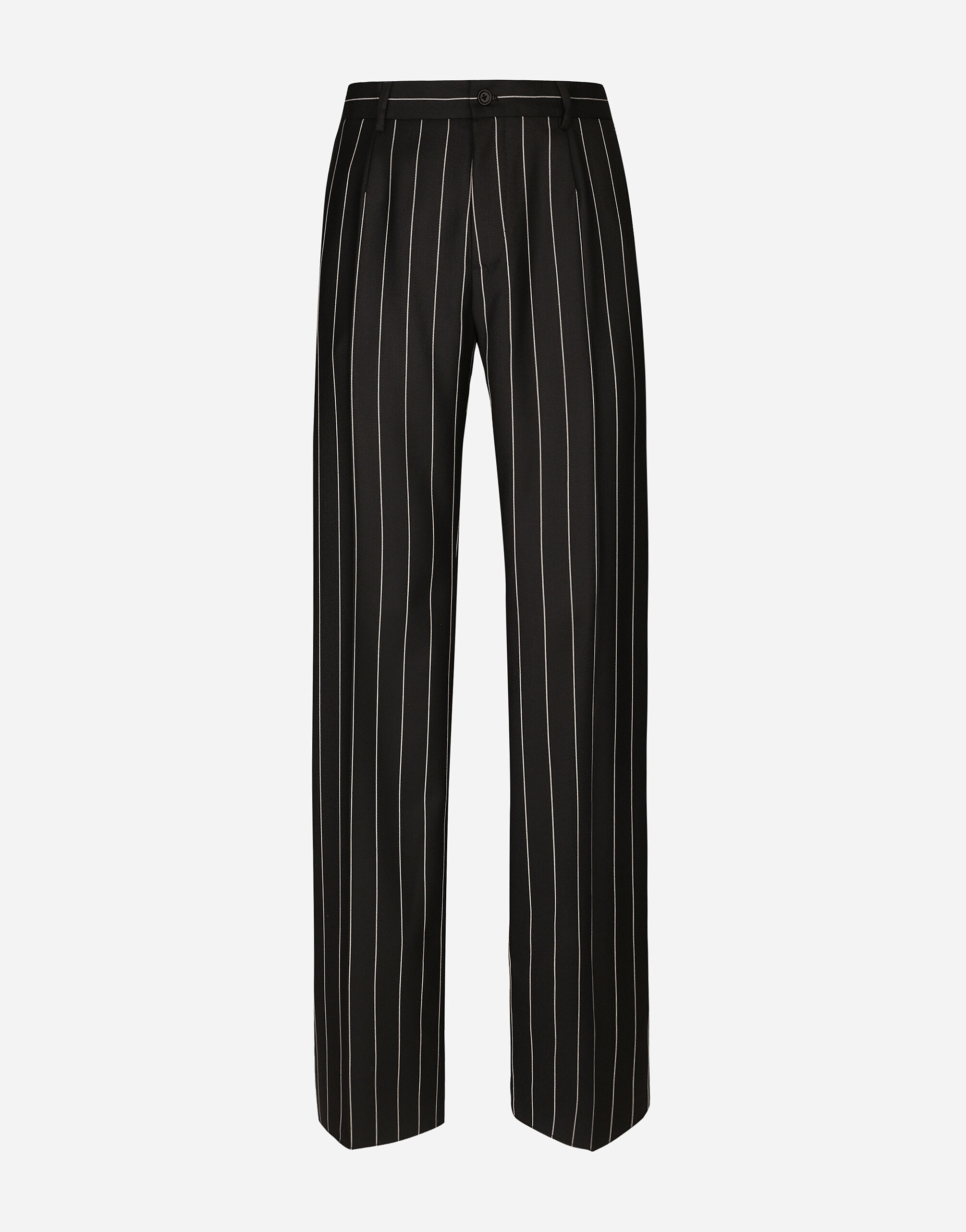 Straight-leg pinstripe pants - 1