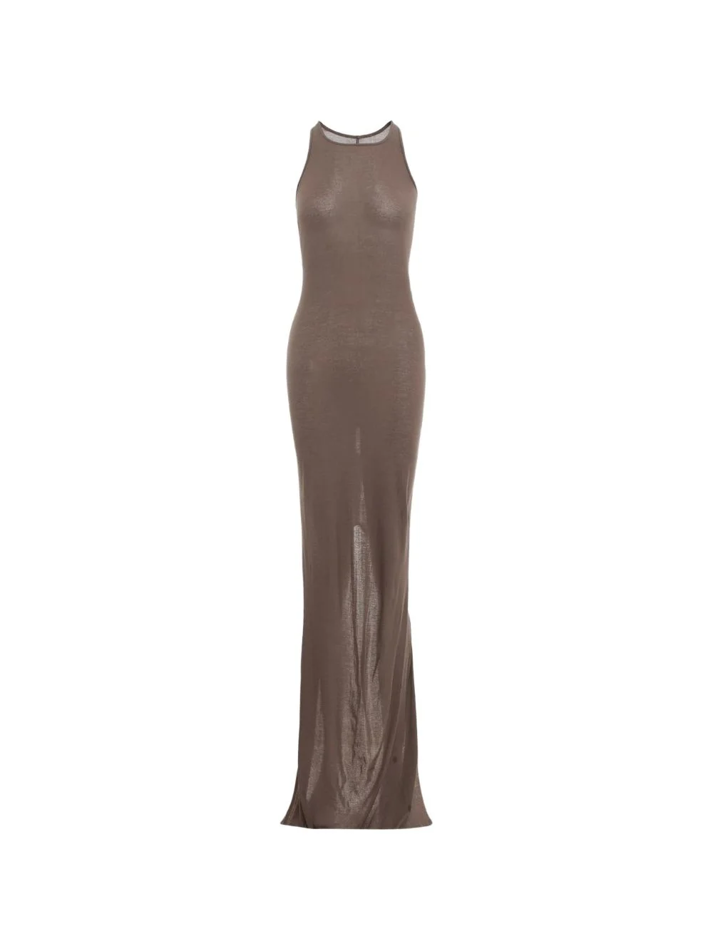 racer-back semi-sheer dress - 1