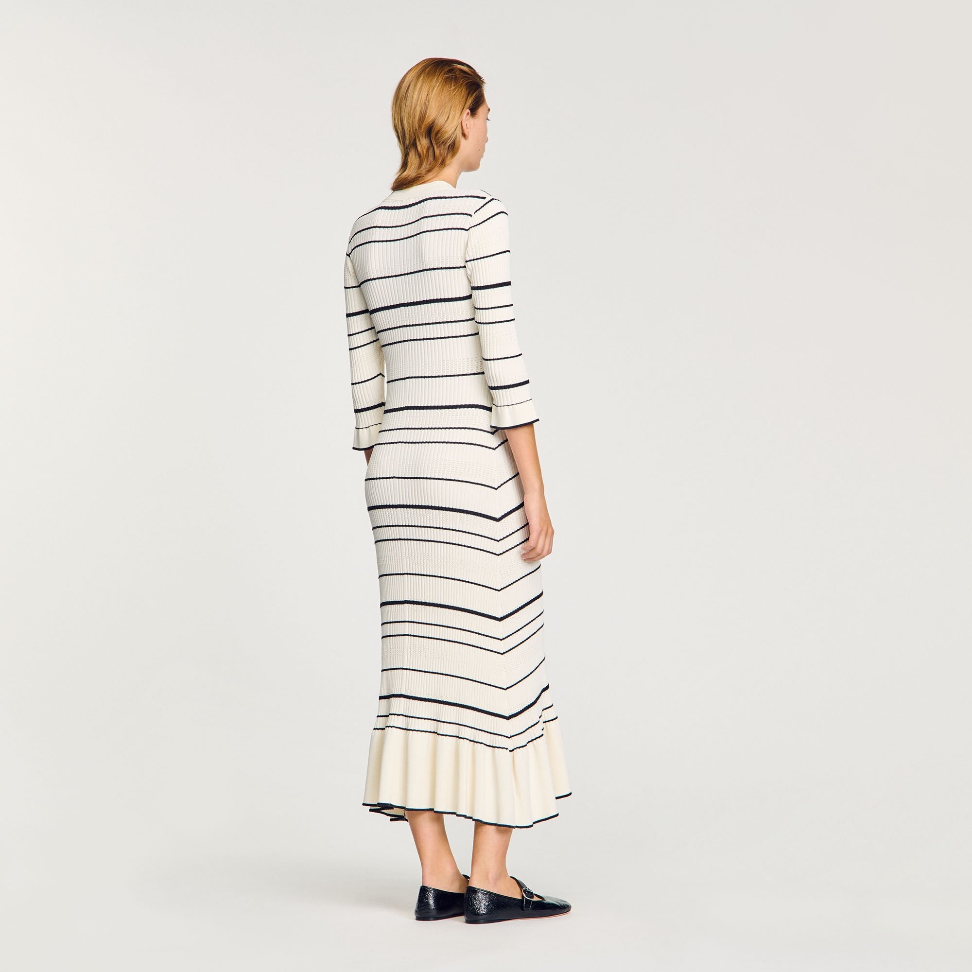 STRIPED KNIT MAXI DRESS - 5