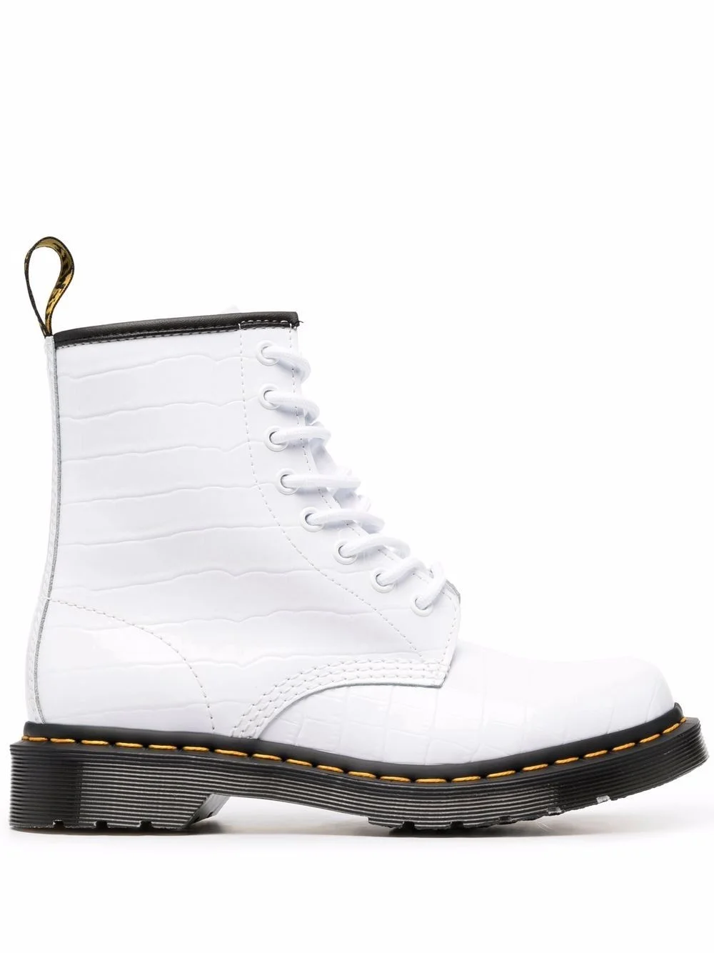 1460 white lace-up boots - 1