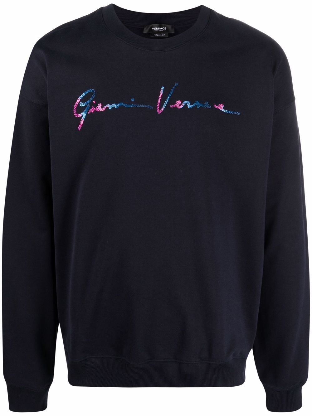 embroidered-logo sweatshirt - 1