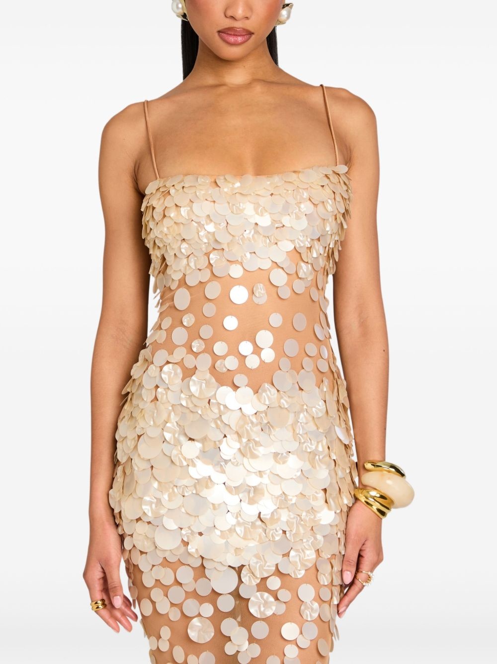 Mischa sequin-embellished midi dress - 5