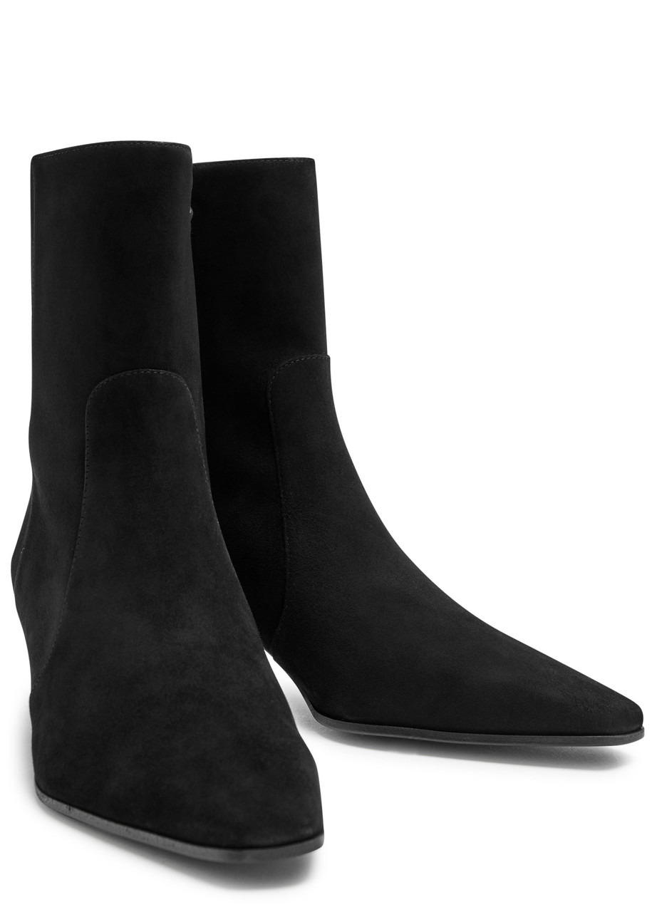 Stuart Weitzman Stassi 50 Suede Ankle Boots - 3