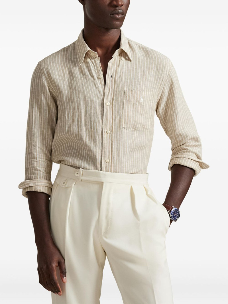 button-down collar striped shirt 3