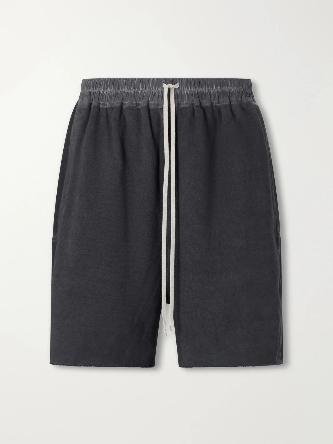 Straight-Leg Cotton-Jersey Drawstring Shorts - 1