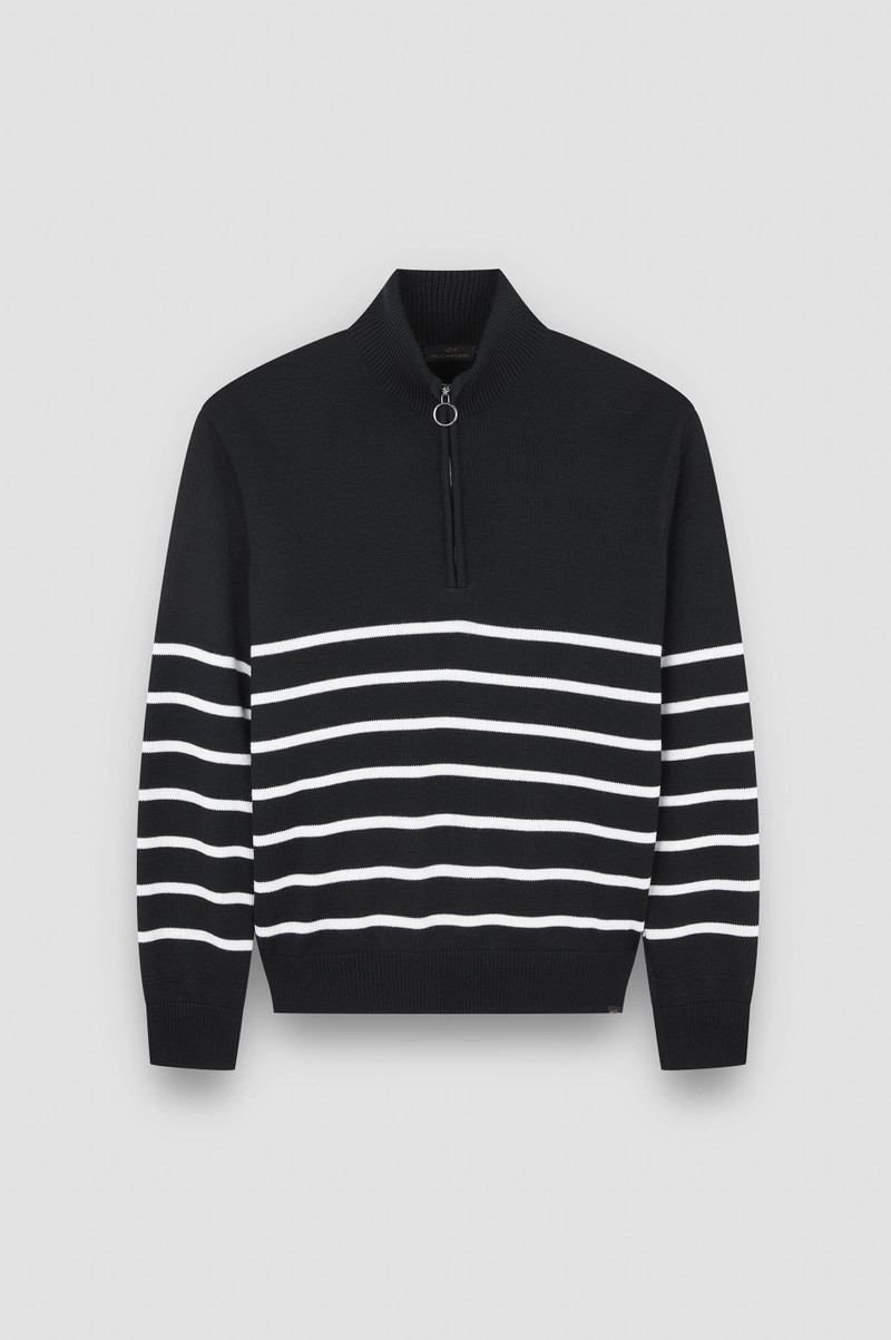SOFT COOL TOUCH WOOL HALF ZIP SWEATER 1