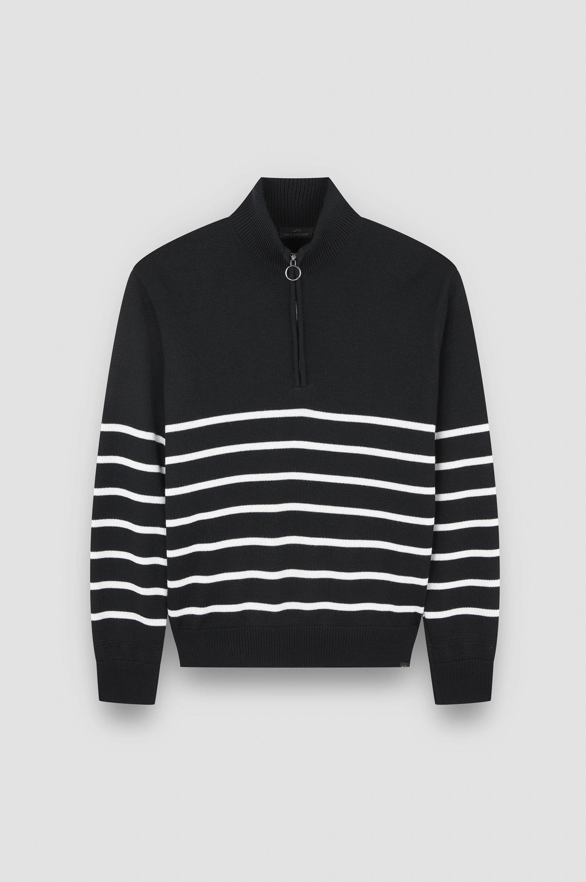 SOFT COOL TOUCH WOOL HALF ZIP SWEATER - 1