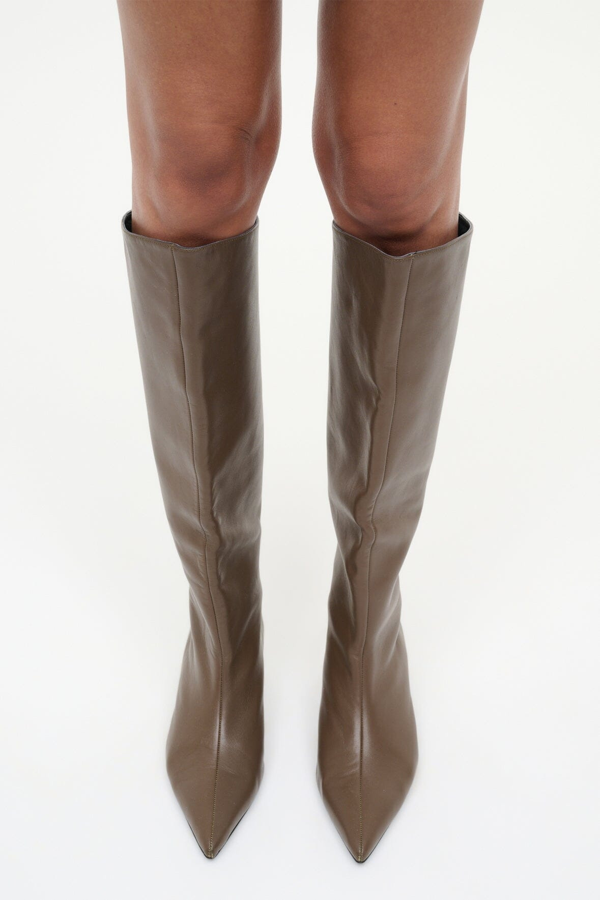 STAUD SEBASTIAN KITTEN HEEL BOOT TRUFFLE - 6