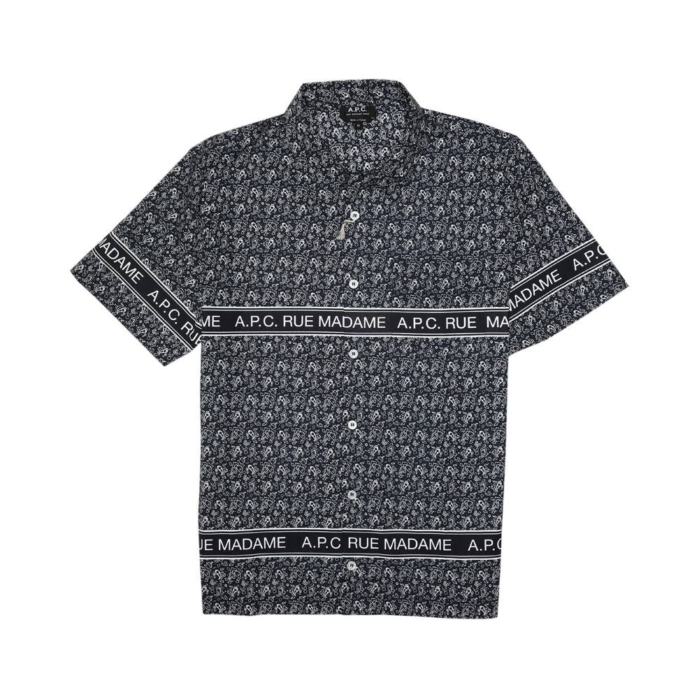 A.P.C. Logo Short-Sleeve Shirt 'Dark' - 1