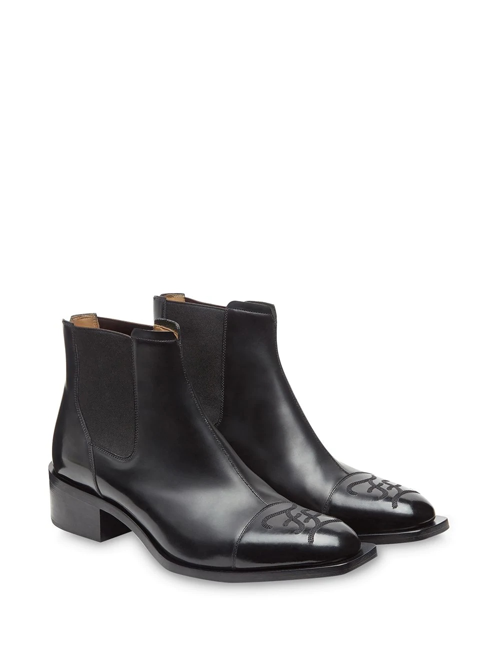 square toe Chelsea boots - 4