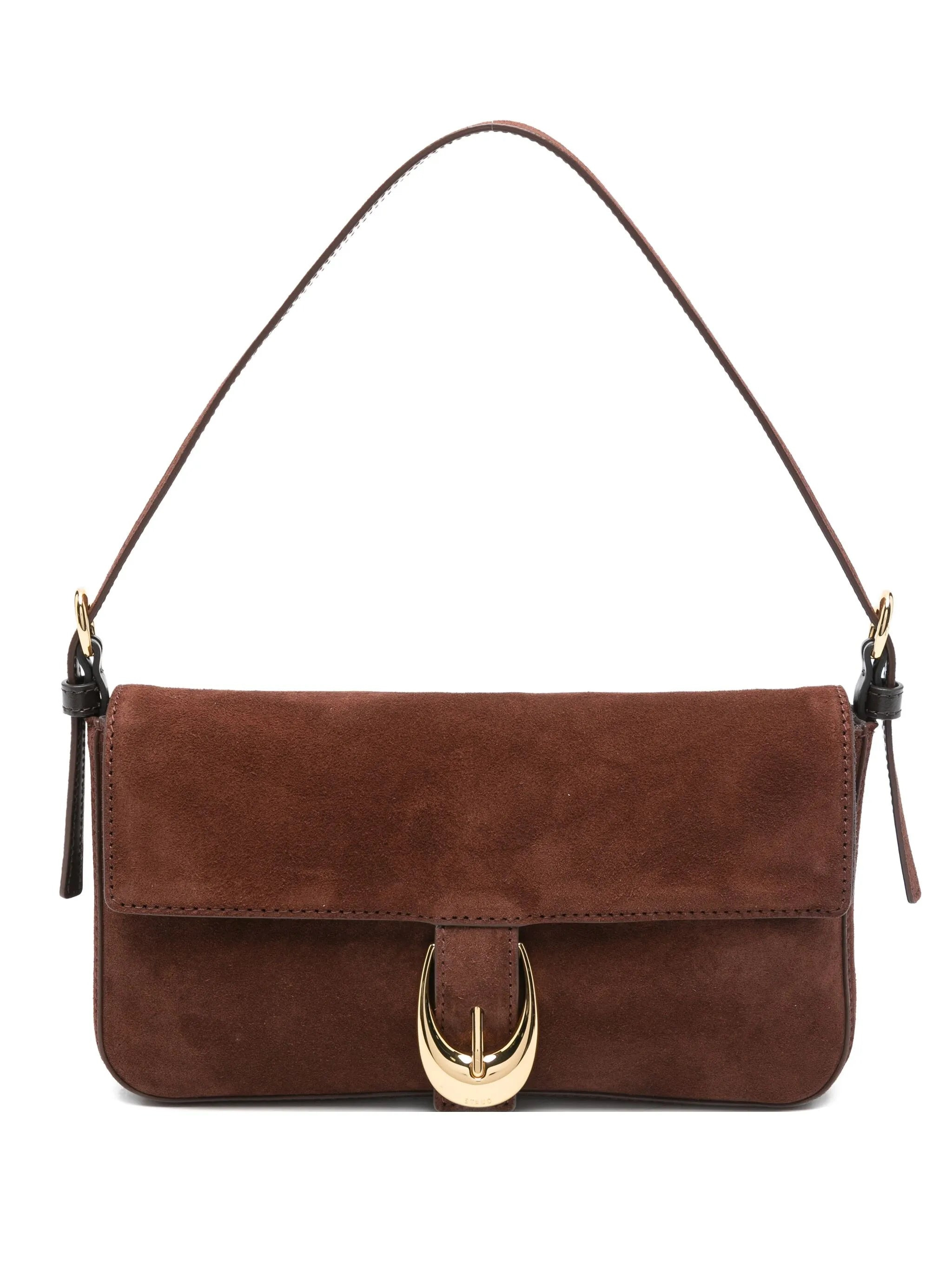 Staud Harlow Buckled Suede Shoulder Bag - 1