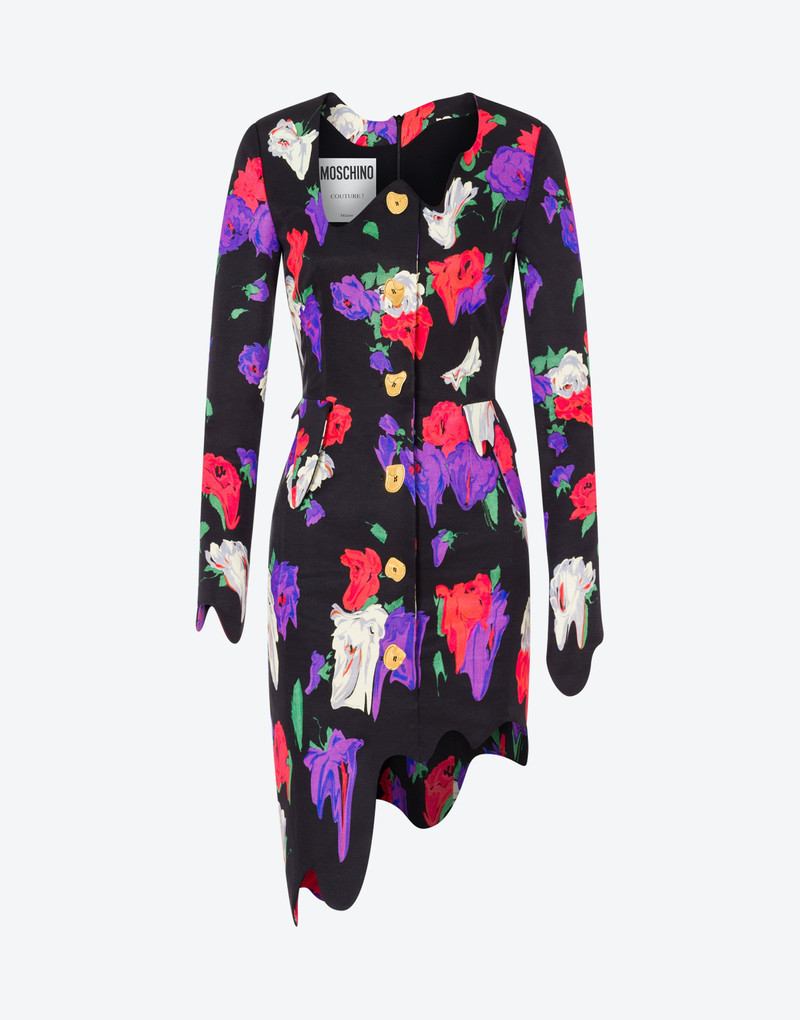 ALLOVER MORPHED FLOWERS OTTOMAN DRESS 1
