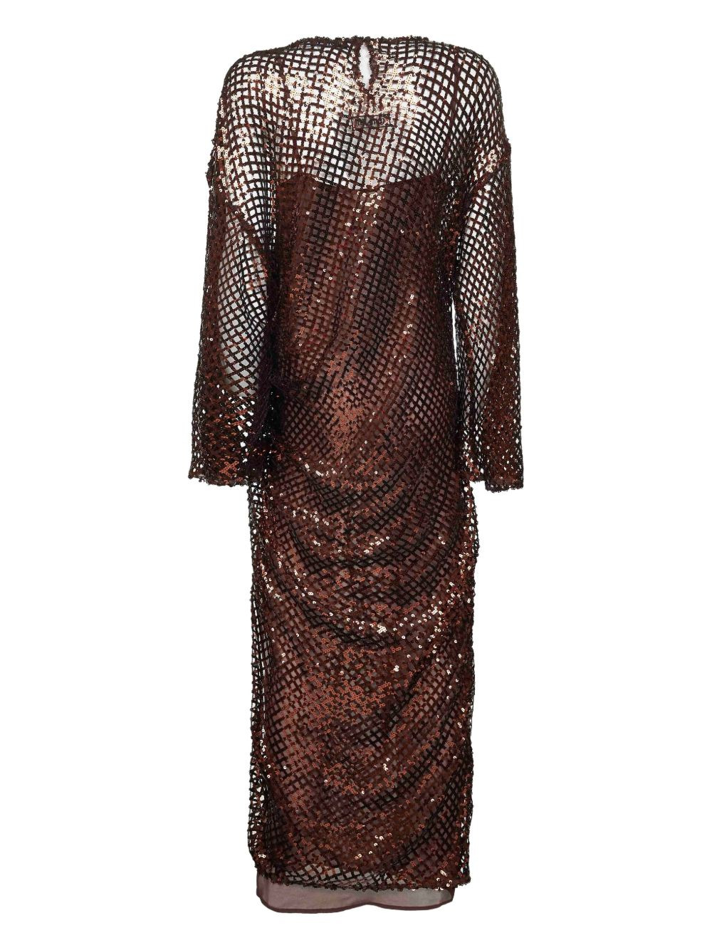 sequin-embellished gathered maxi dress - 2