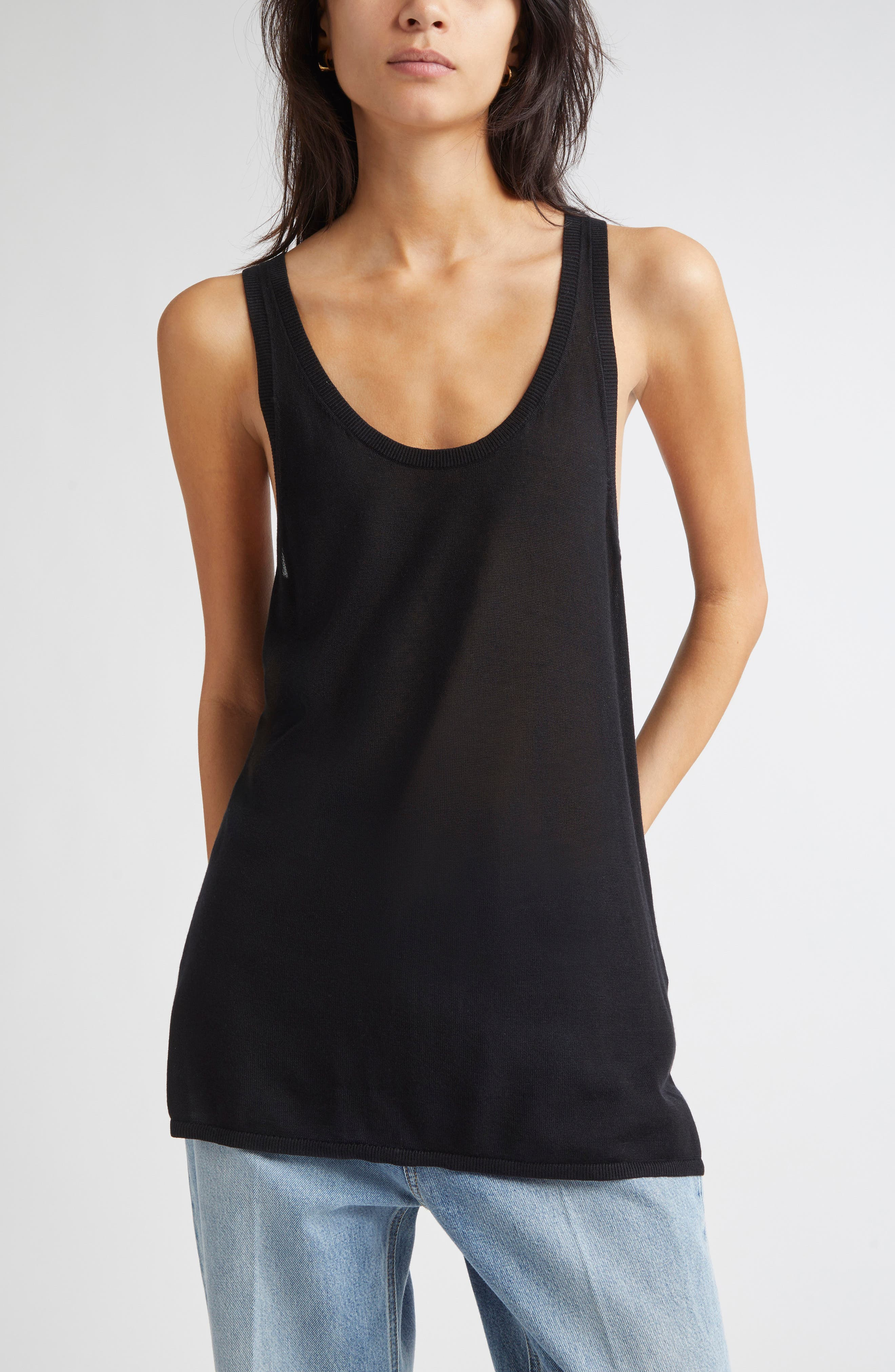 TOTEME Knit Tank in Black at Nordstrom - 4