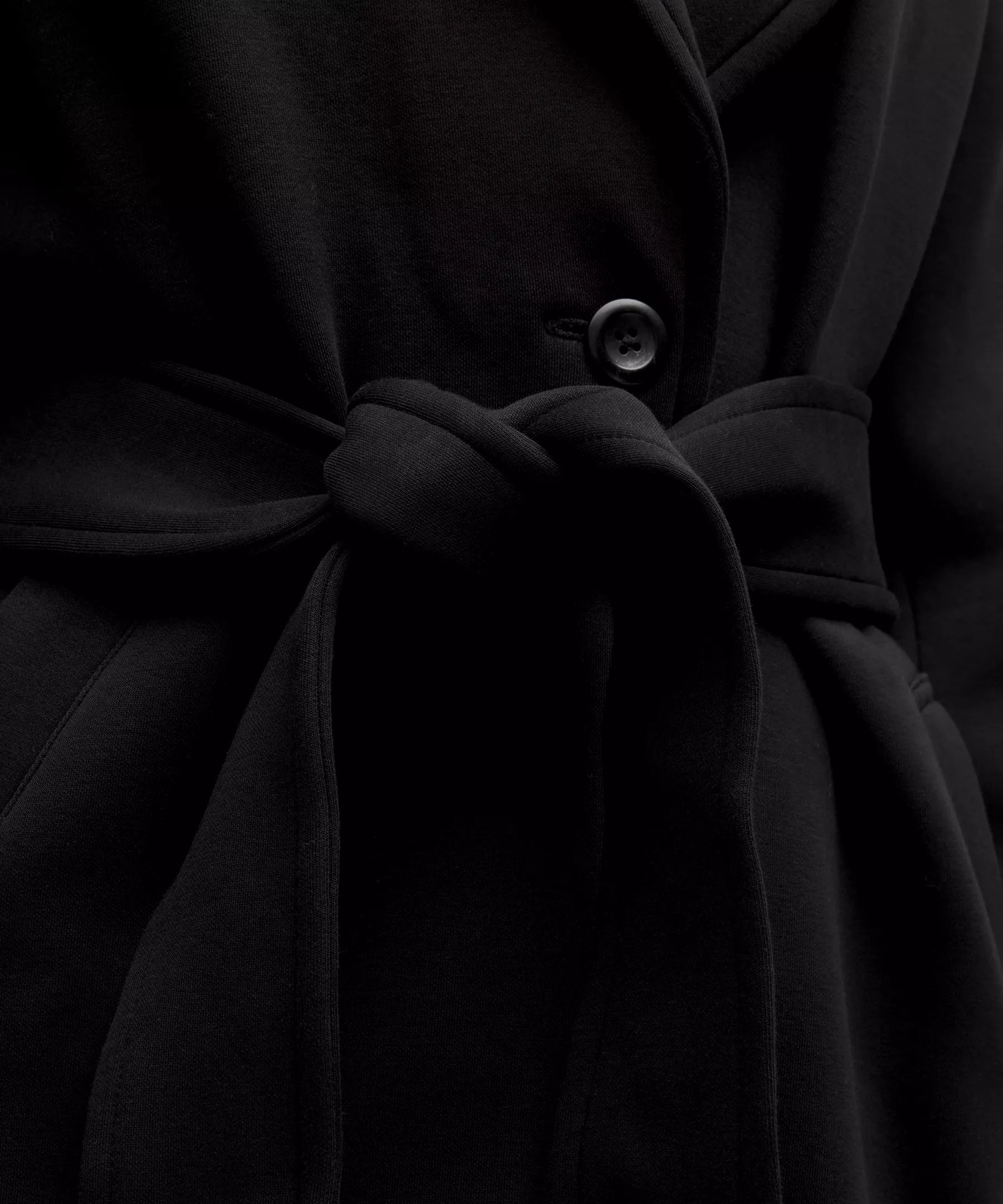 Belted Fleece Wrap Coat - 5