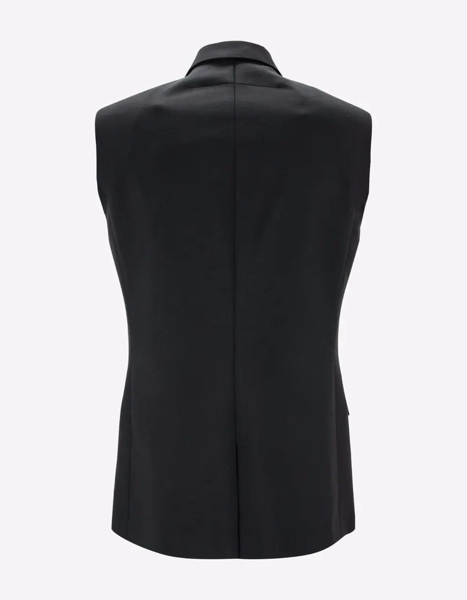 Givenchy Black Double-Breasted Sleeveless Blazer - 2
