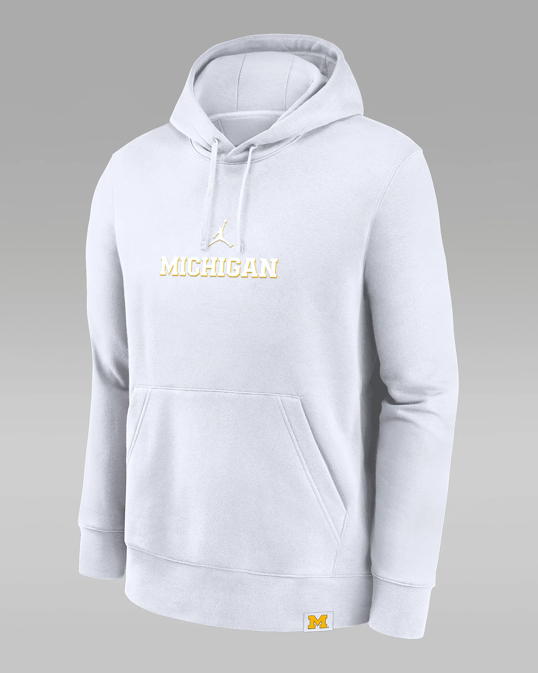 Michigan Wolverines Statement Wordmark Lockup Heavyweight Men's Nike College Pullover Hoodie - 1