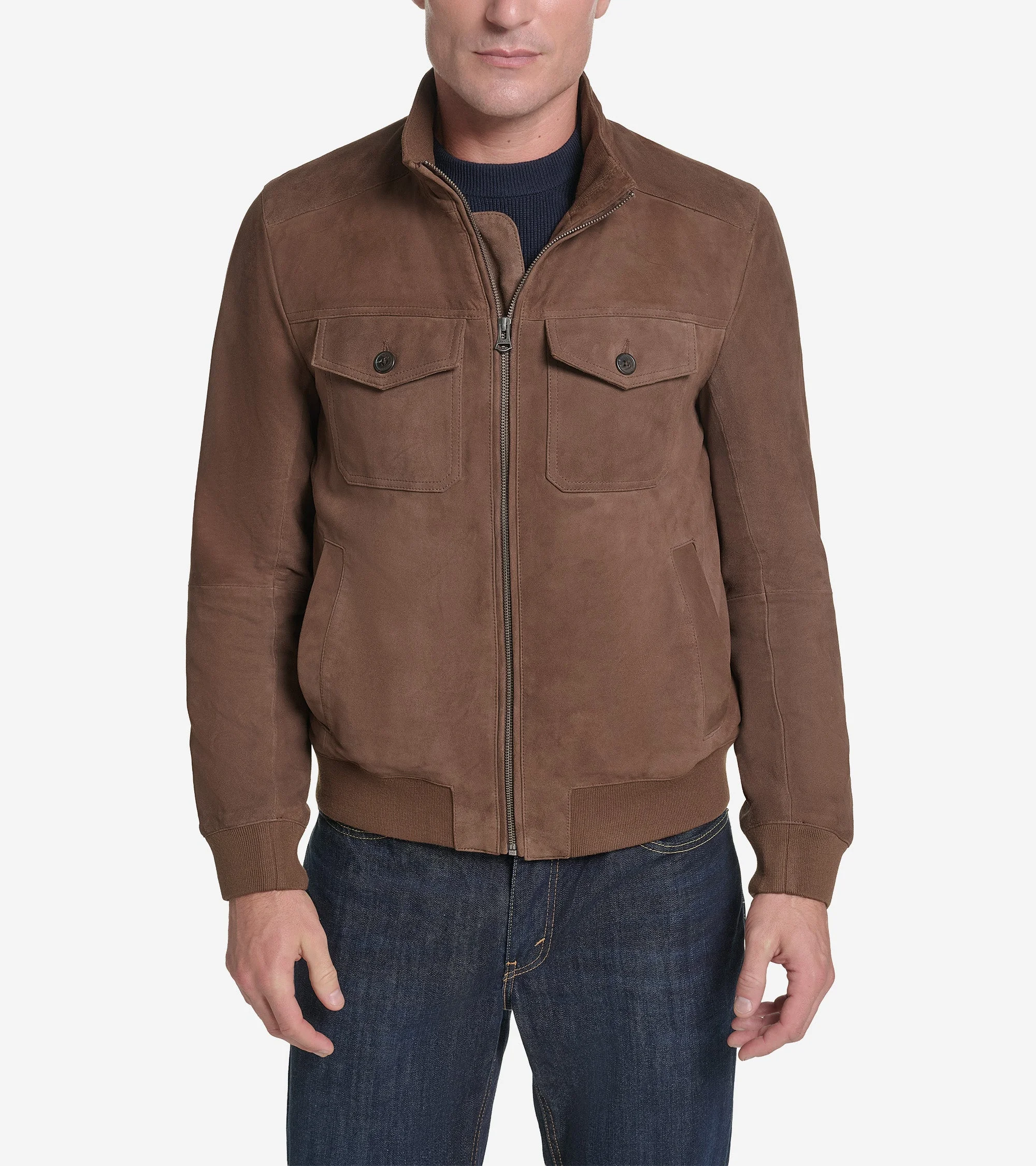 Men's Suede Harrington Jacket - 1