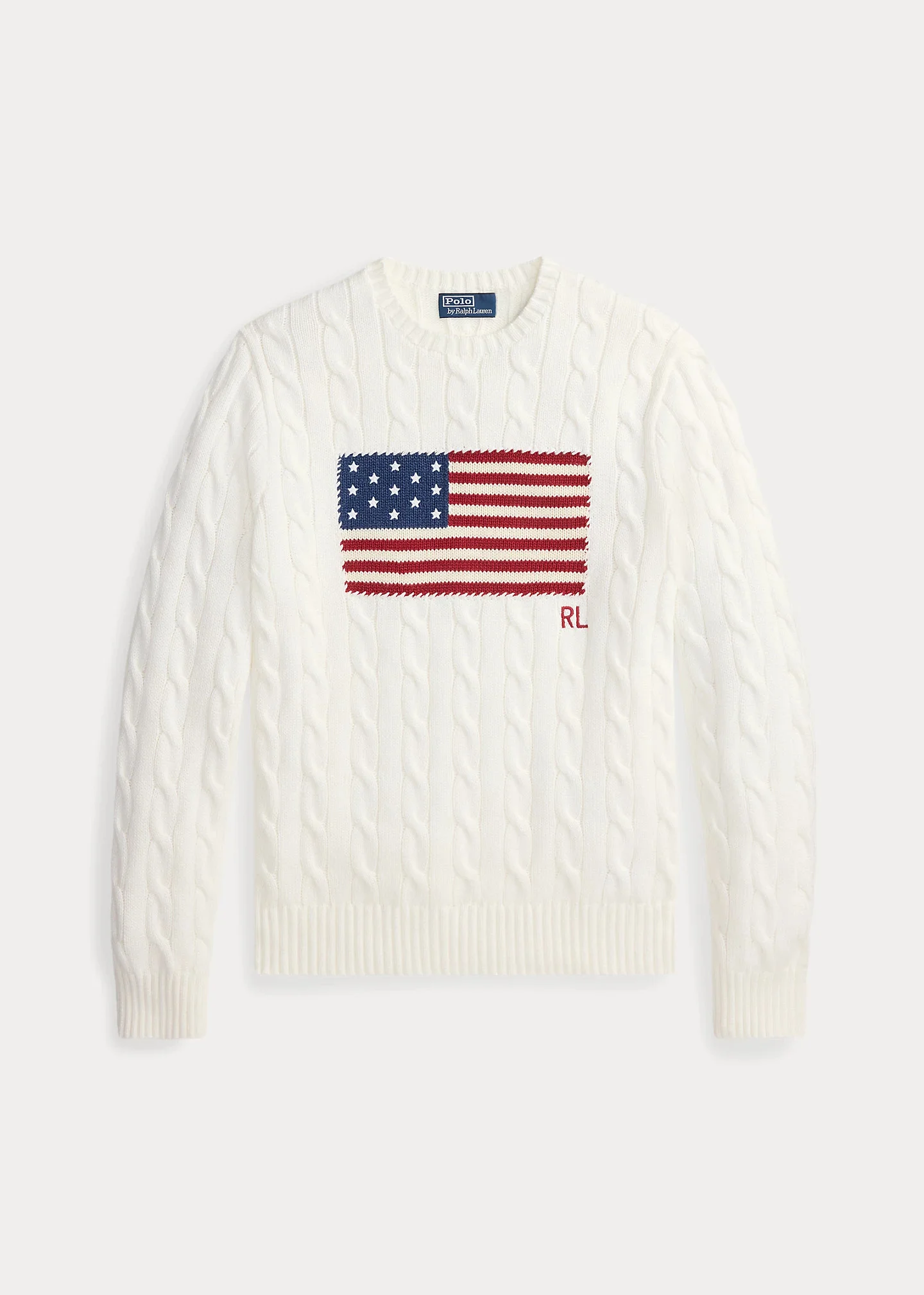 Cable-Knit Iconic Flag Sweater - 1