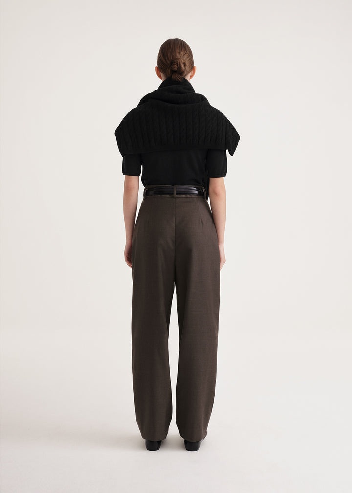 Deep pleat wool trousers mole - 3