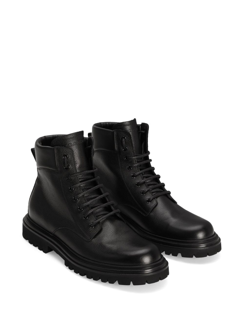 leather lace-up boots - 2