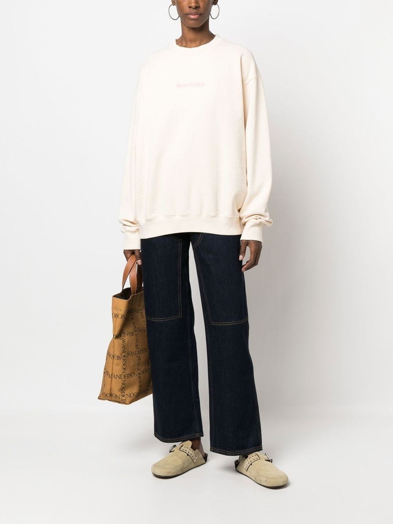 Sporty & Rich New Health cotton sweatshirt outlook