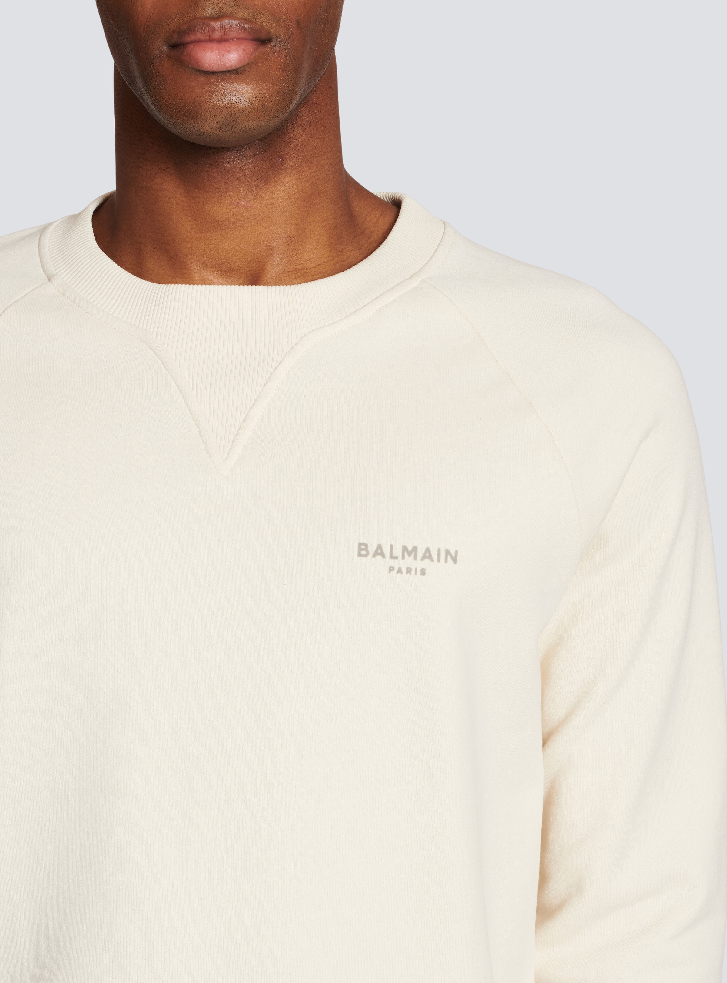 Cotton printed Balmain logo sweatshirt - 6