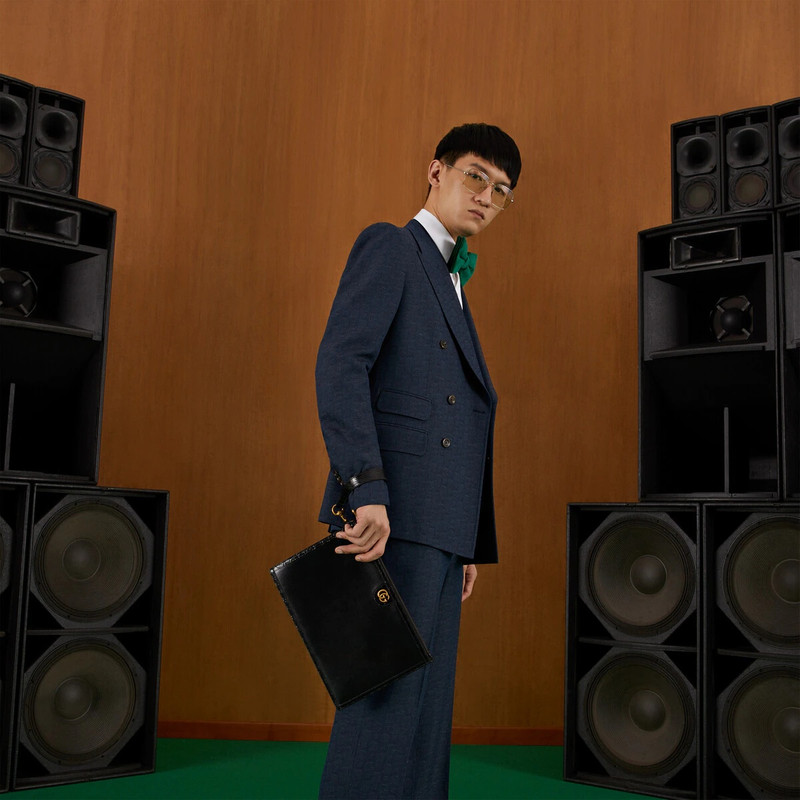 Ophidia crocodile trim pouch 3