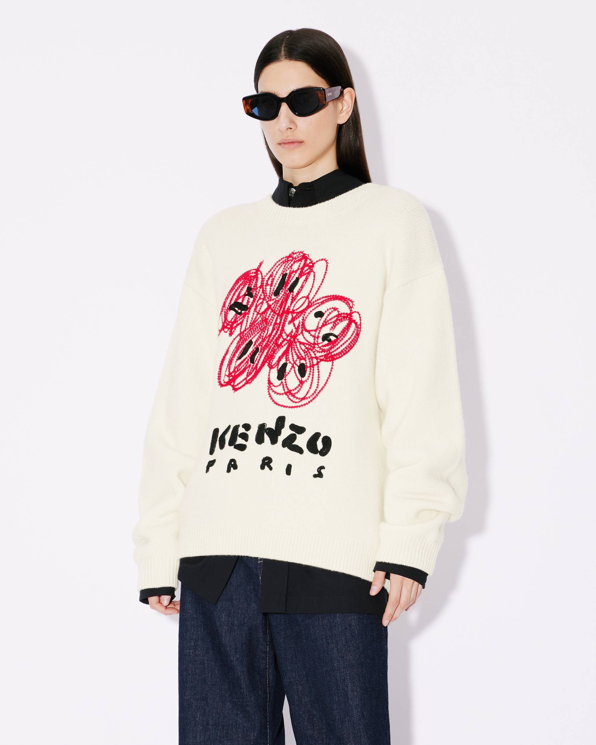 'KENZO Drawn Varsity' embroidered genderless jumper - 3