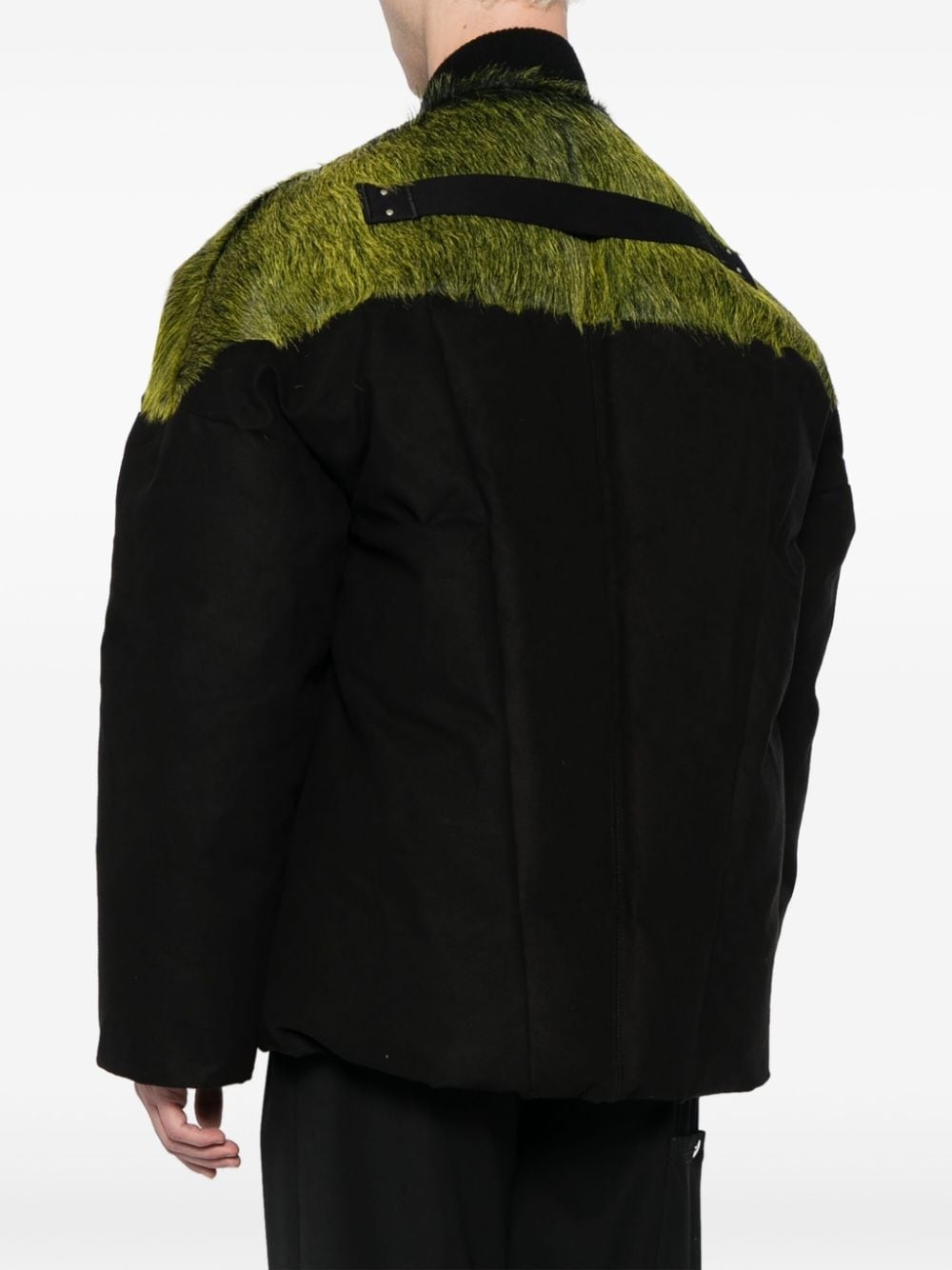brushed-effect panelled padded jacket - 3