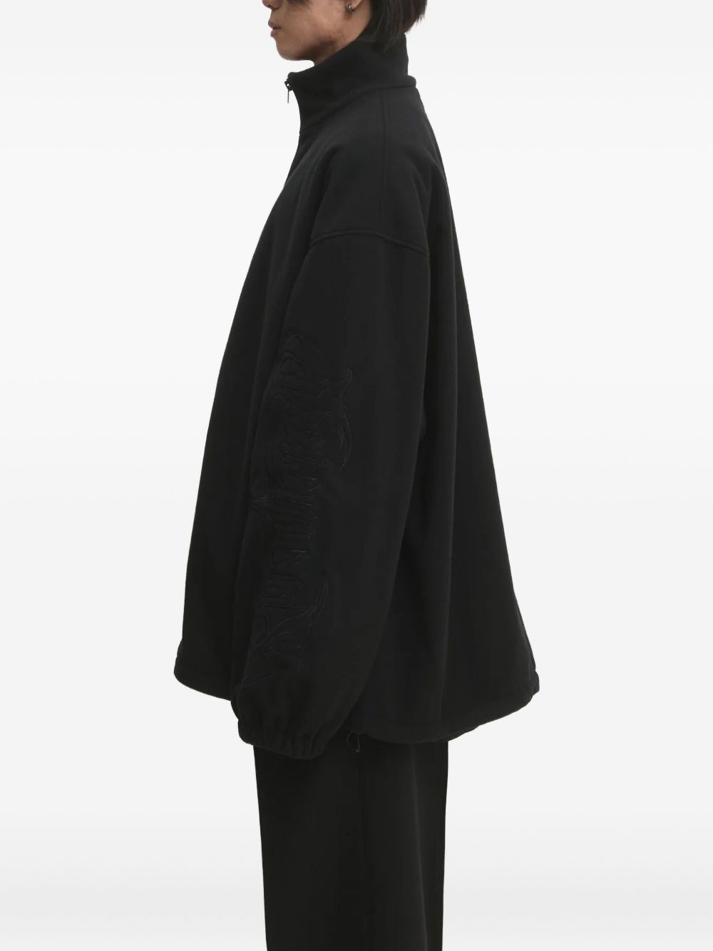 logo-embossed zip-up jacket - 2