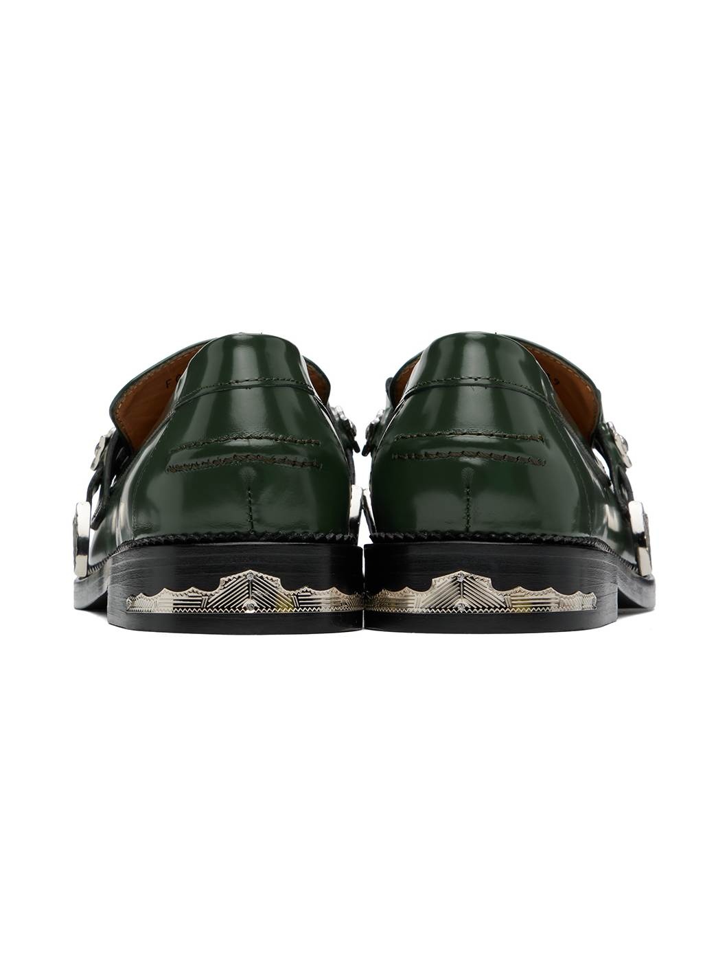 Green Polished Loafers - 2