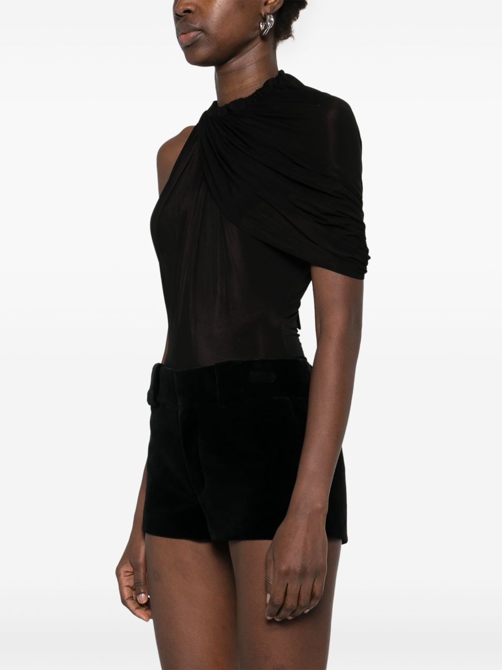 cape-effect halterneck bodysuit - 3