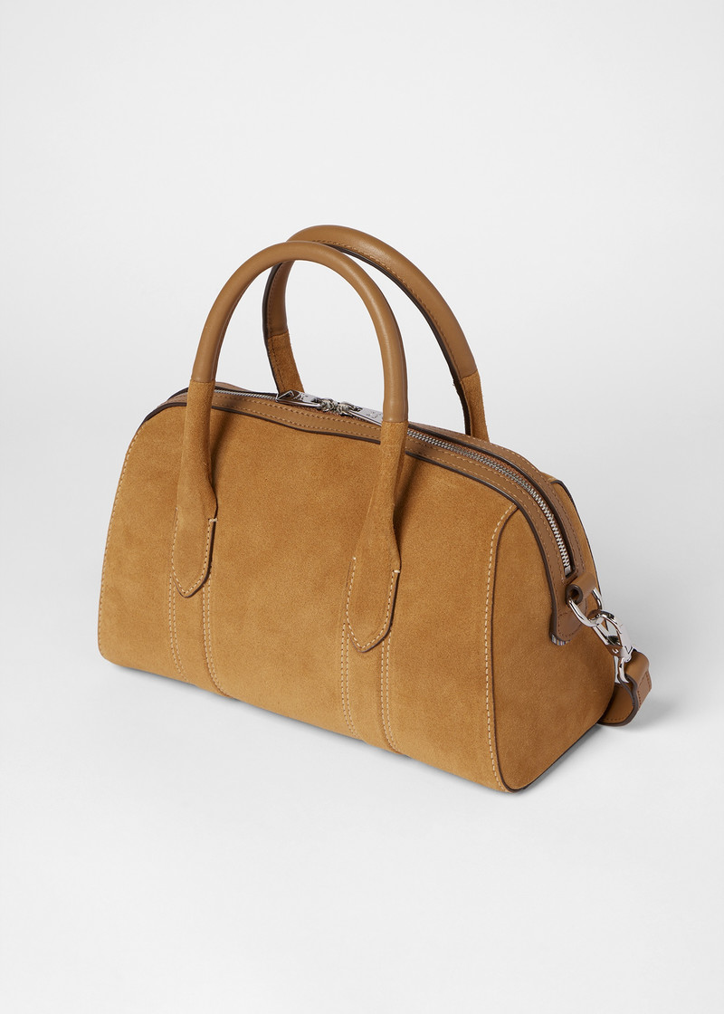 Women's Small Tan Suede 'Boston' Bag 3