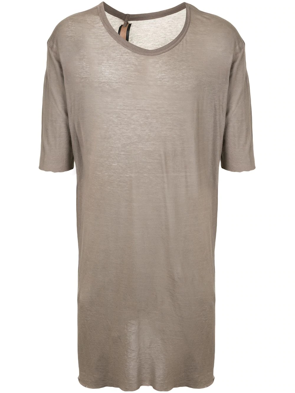 raw edge long T-shirt - 1