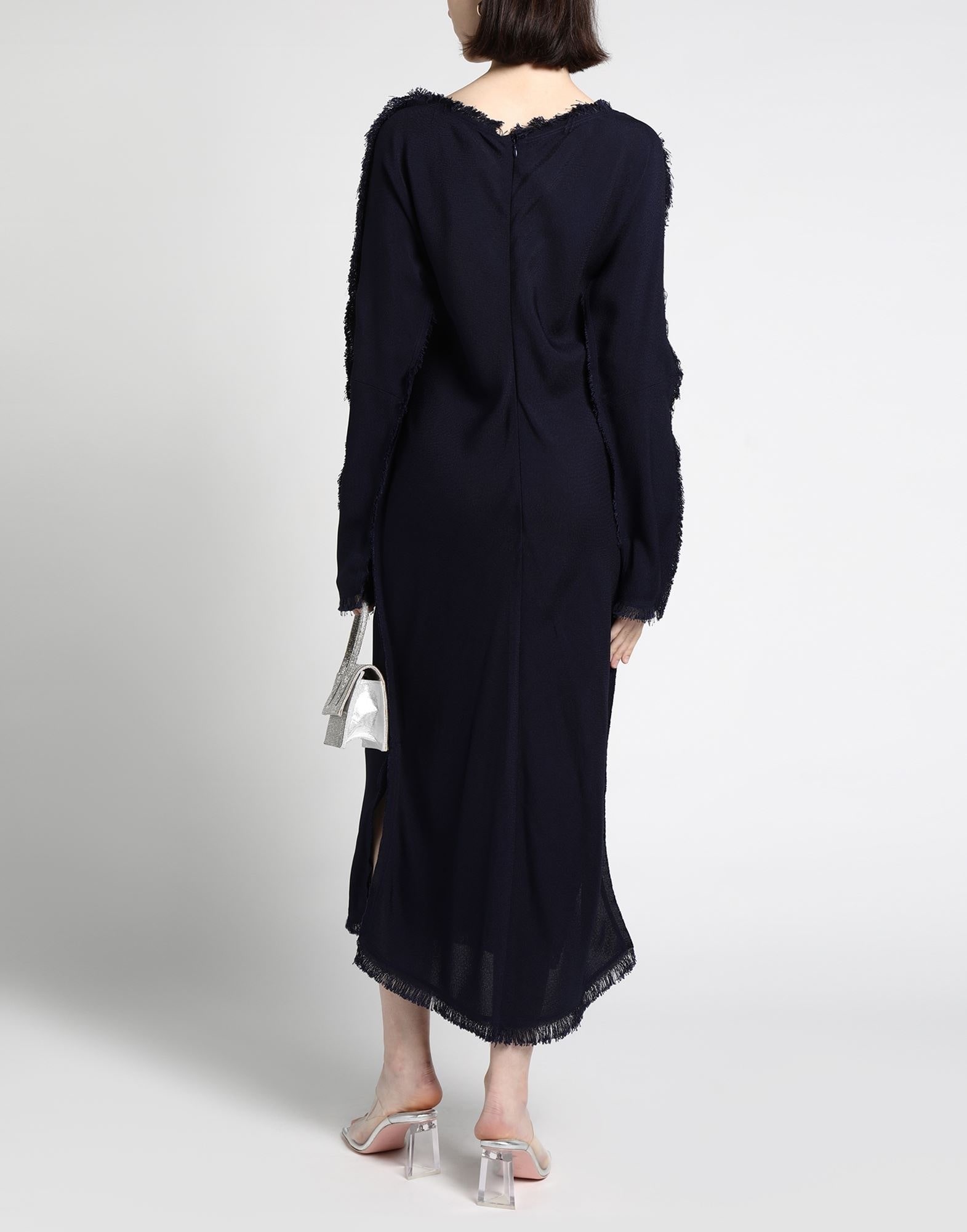 Navy blue Women's Long Dress - 4