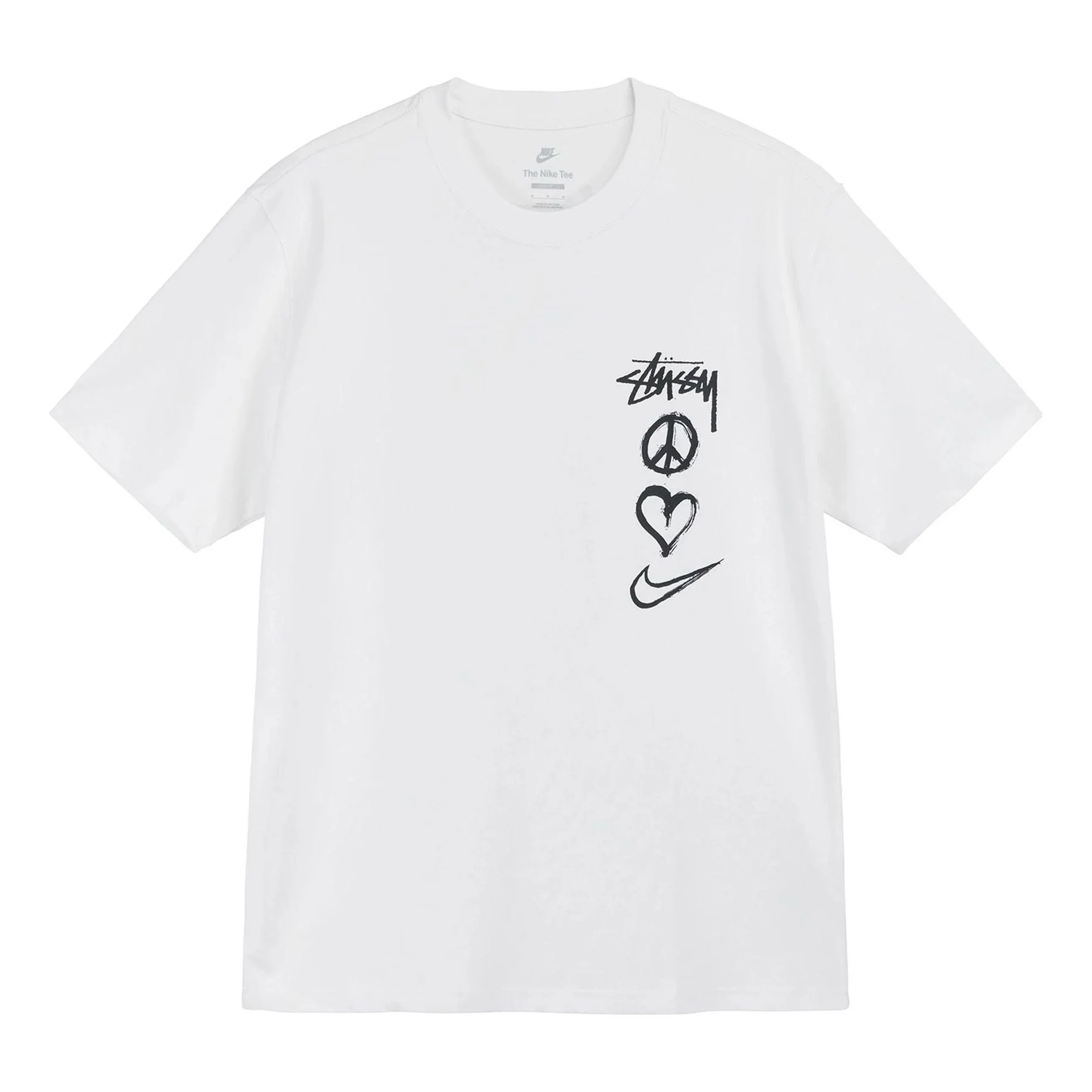 Nike x Stussy Peace Love Swoosh T-Shirt 'White' DM4942-121 - 1