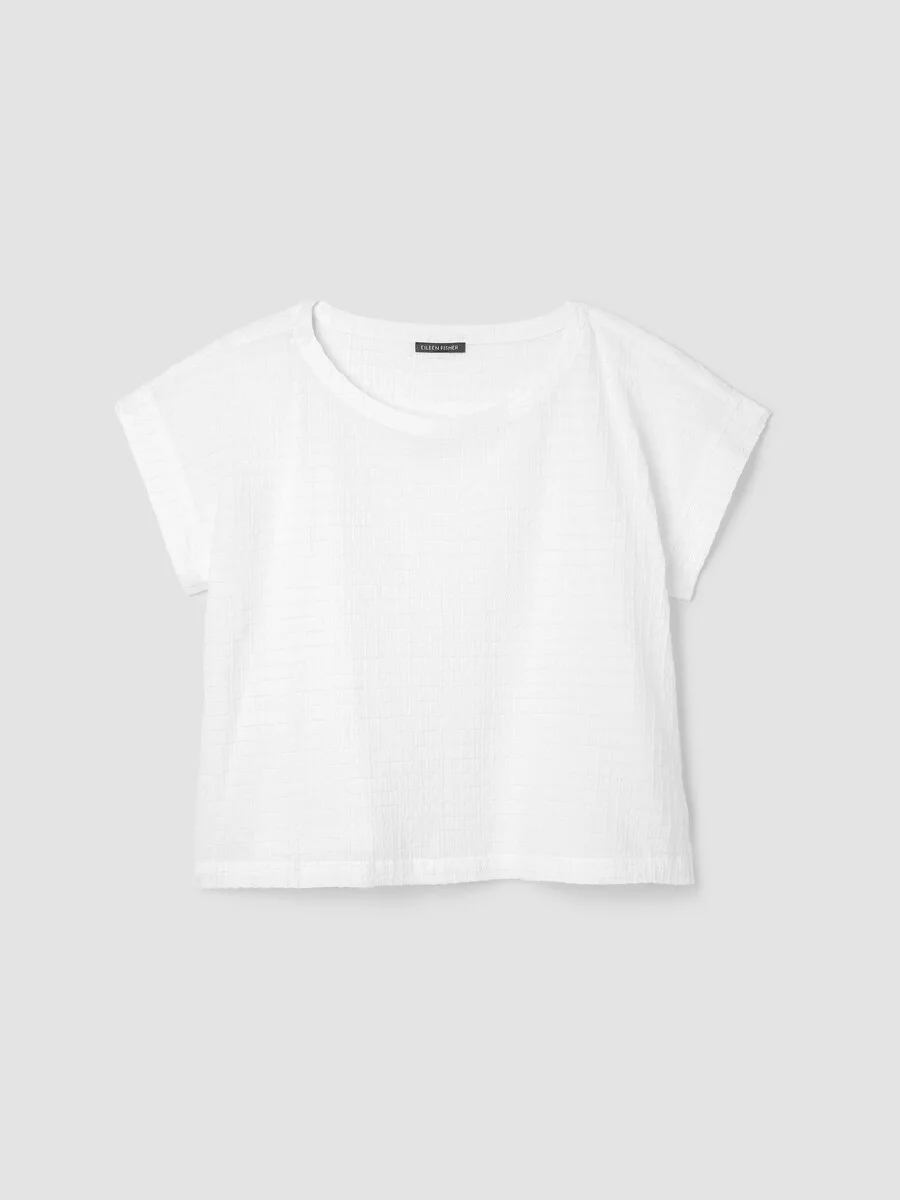 Organic Cotton Voile Box Square Top - 1
