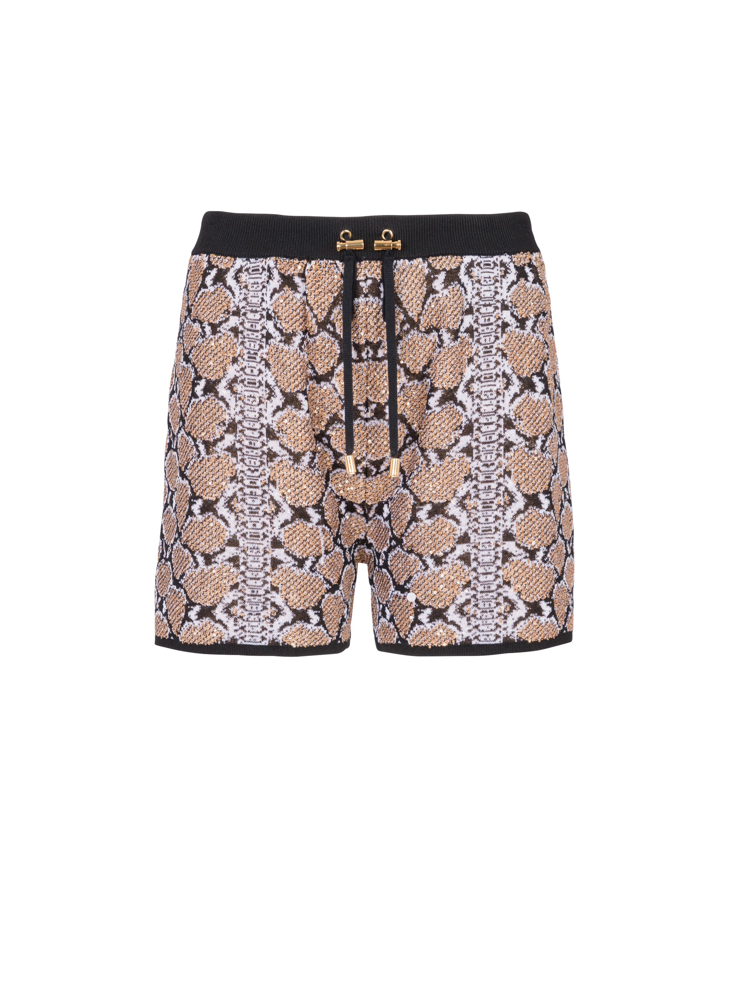 Snakeskin knit shorts - 1