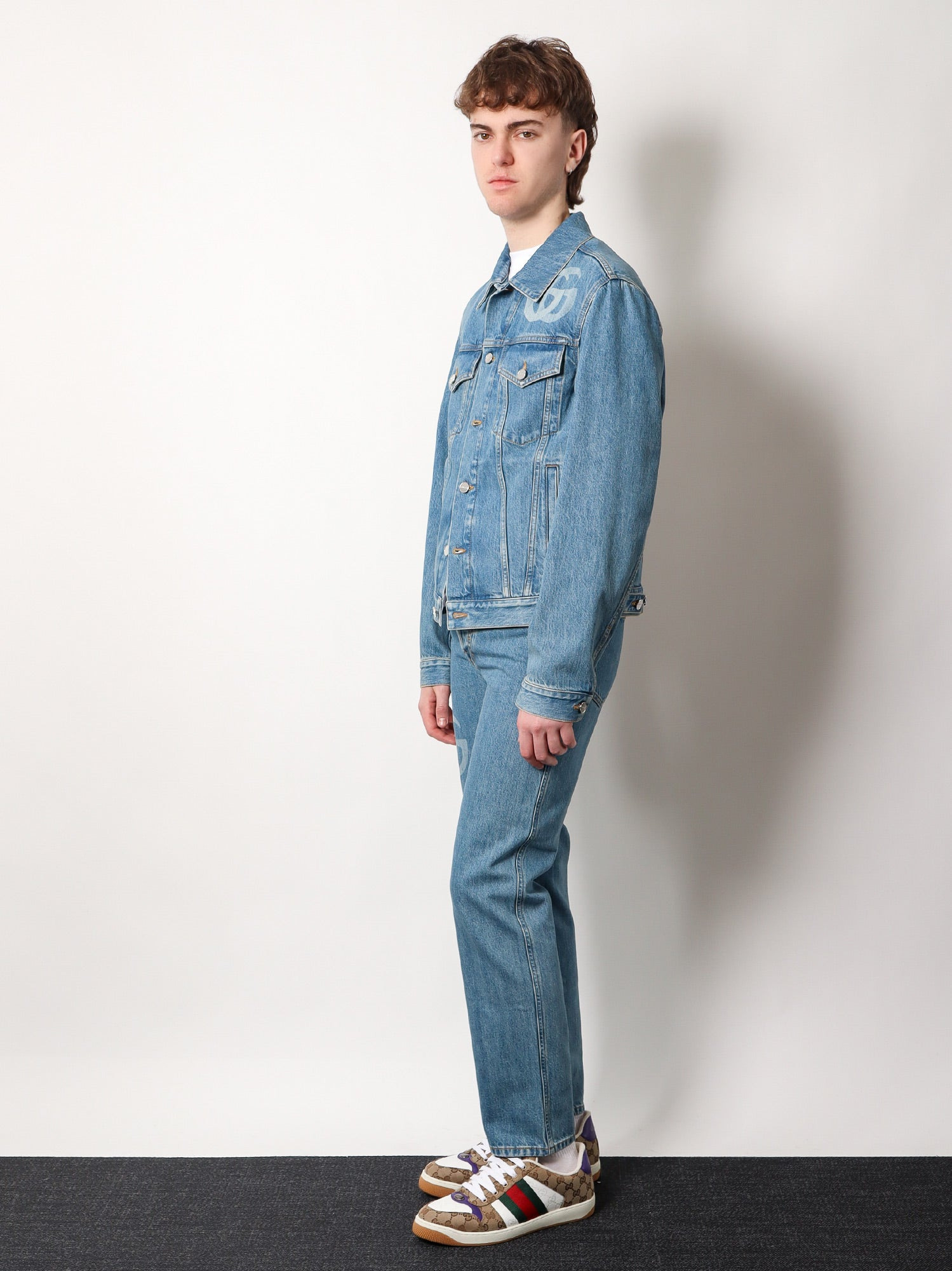 Gucci Denim Jacket With Lasered Double G - 2