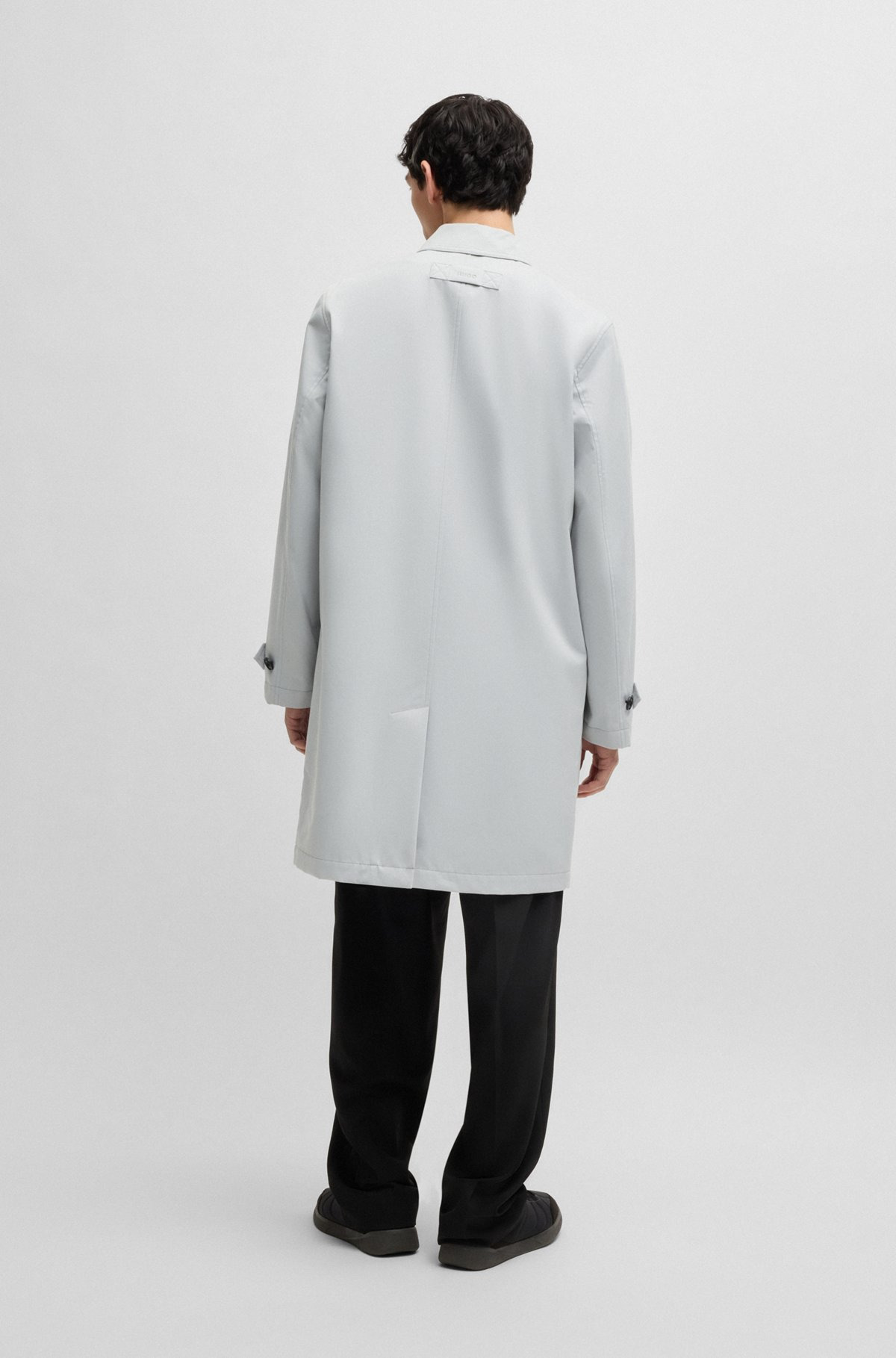 REGULAR-FIT COAT IN WATER-REPELLENT GABARDINE - 5