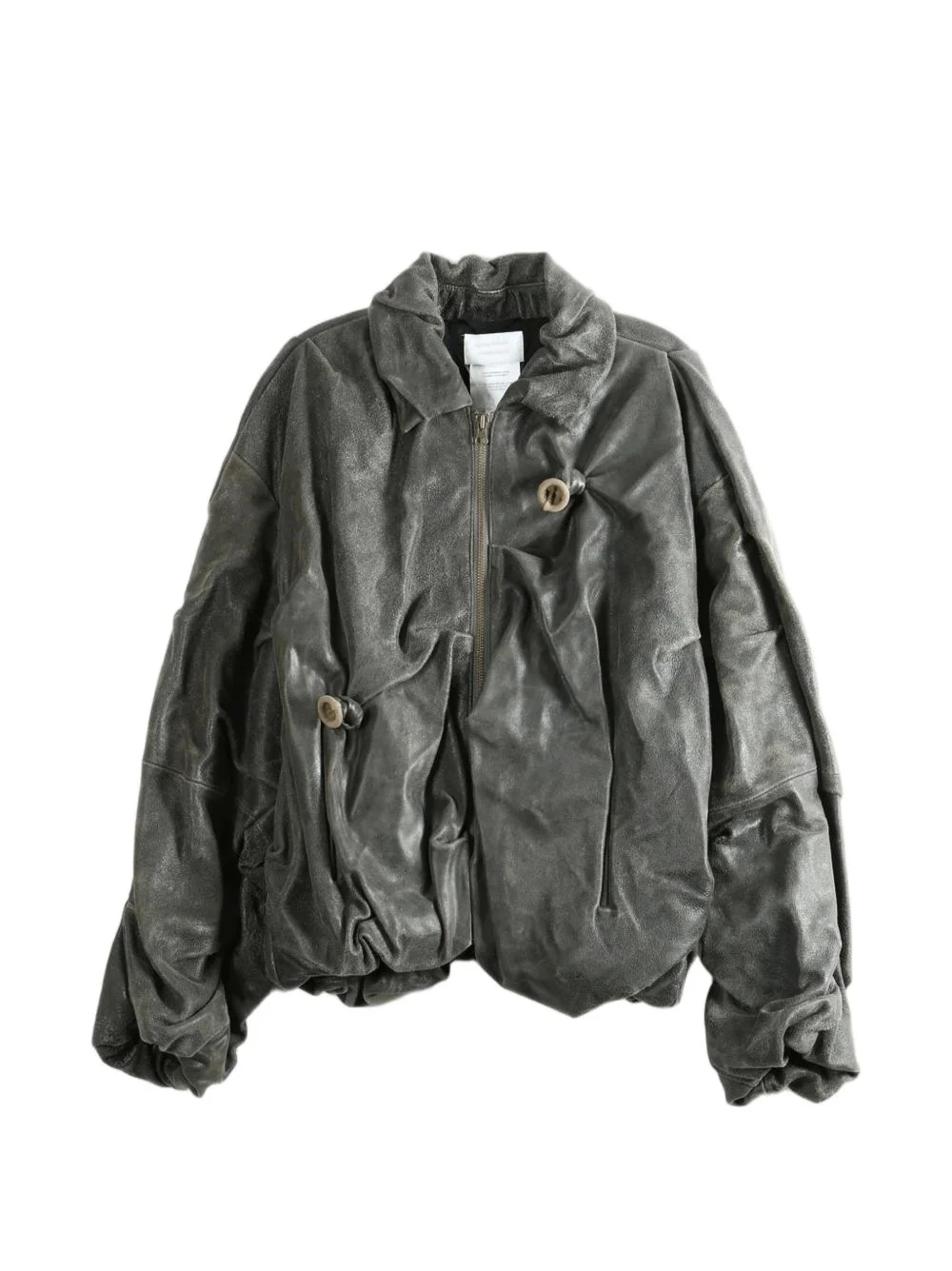 crinkled-finish jacket - 1