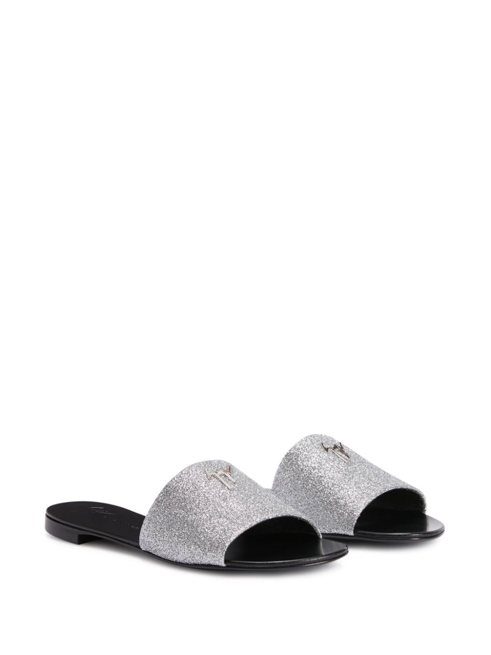 Shirley glitter-detail flat sandals - 2