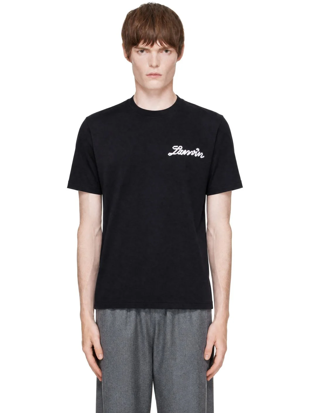 Black Small Ribbon Cotton T-shirt - 1