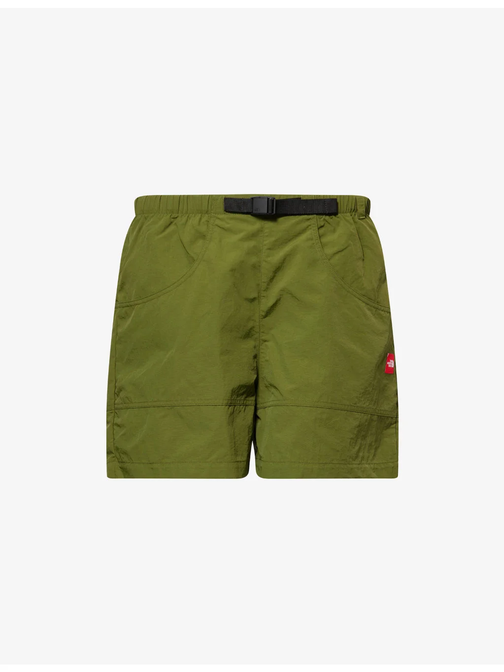 Belted Logo-Patch Woven Shorts - 1