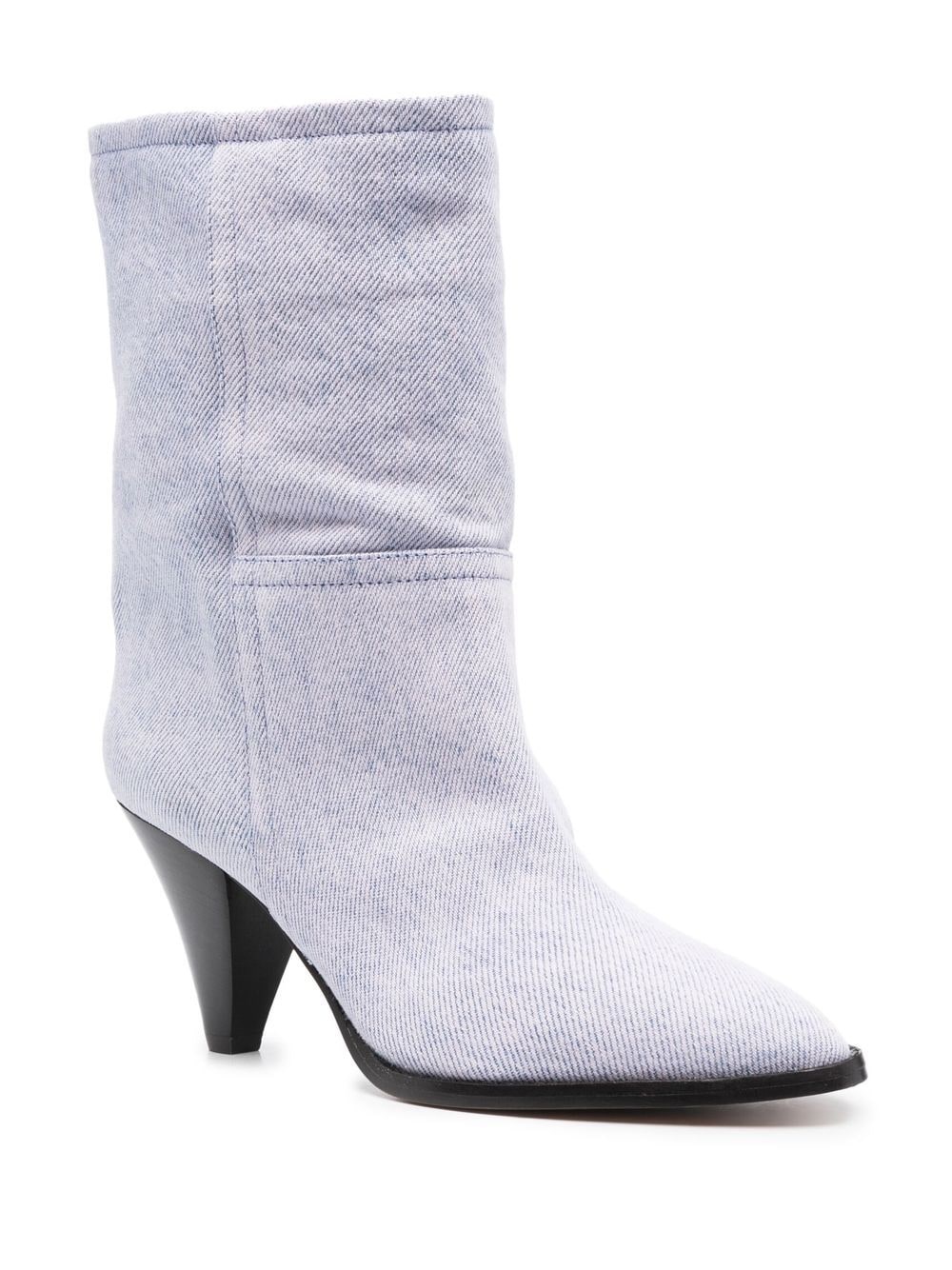 90mm pointed suede ankle boots - 2
