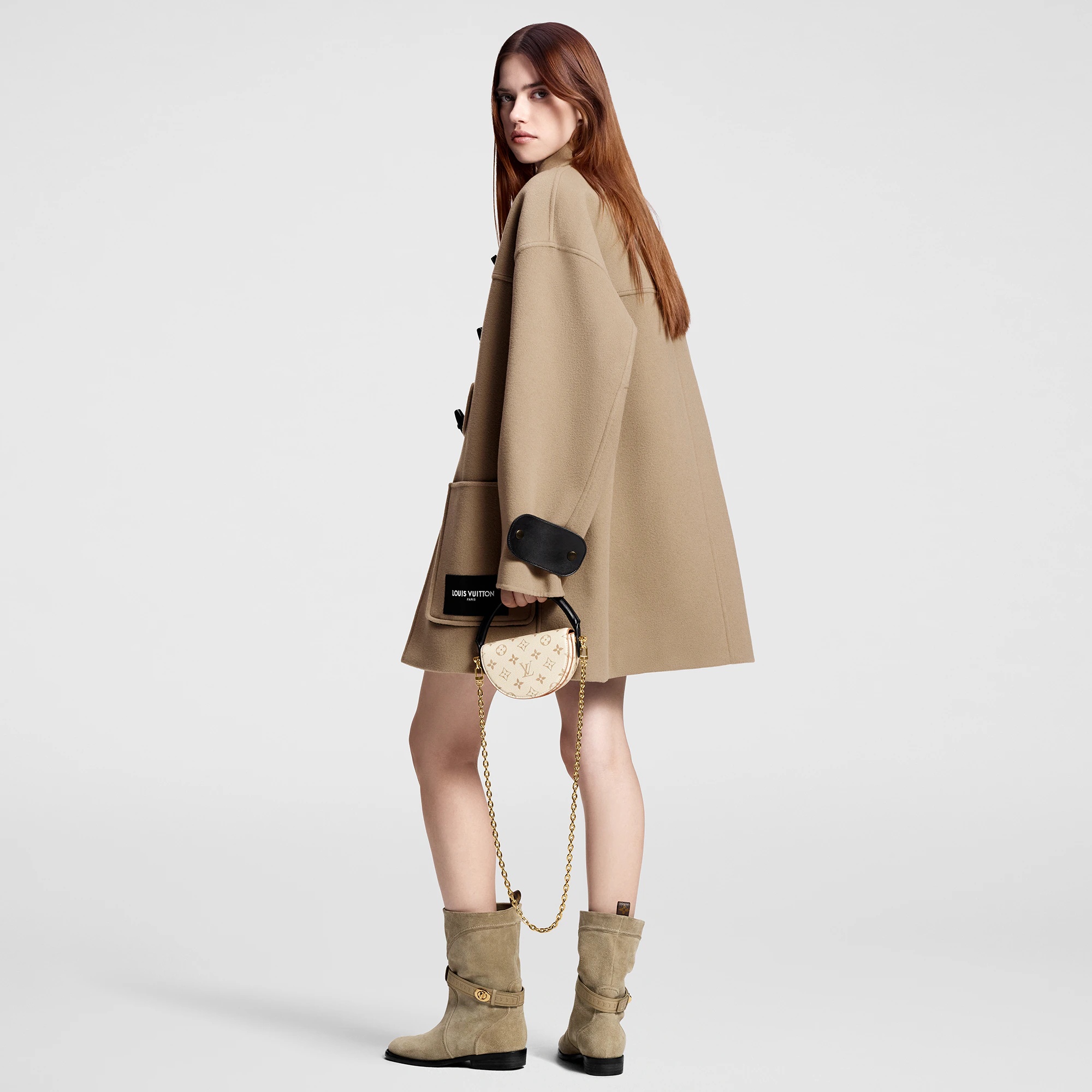 Monogram Accent Duffle Coat - 3