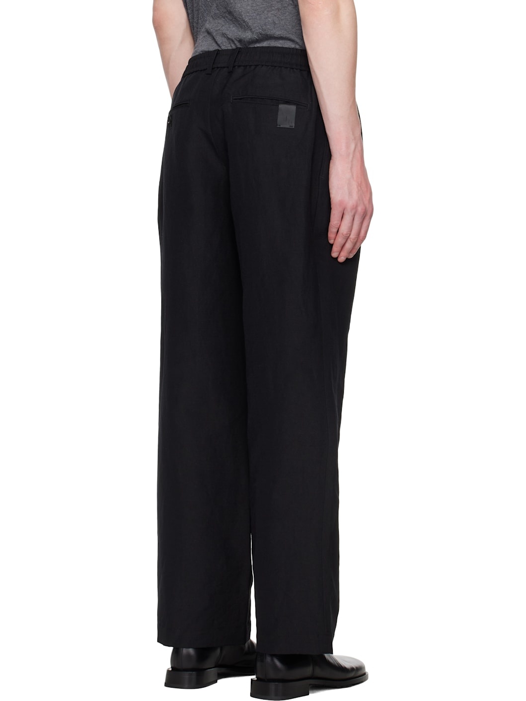 Black Tucked Trousers - 3