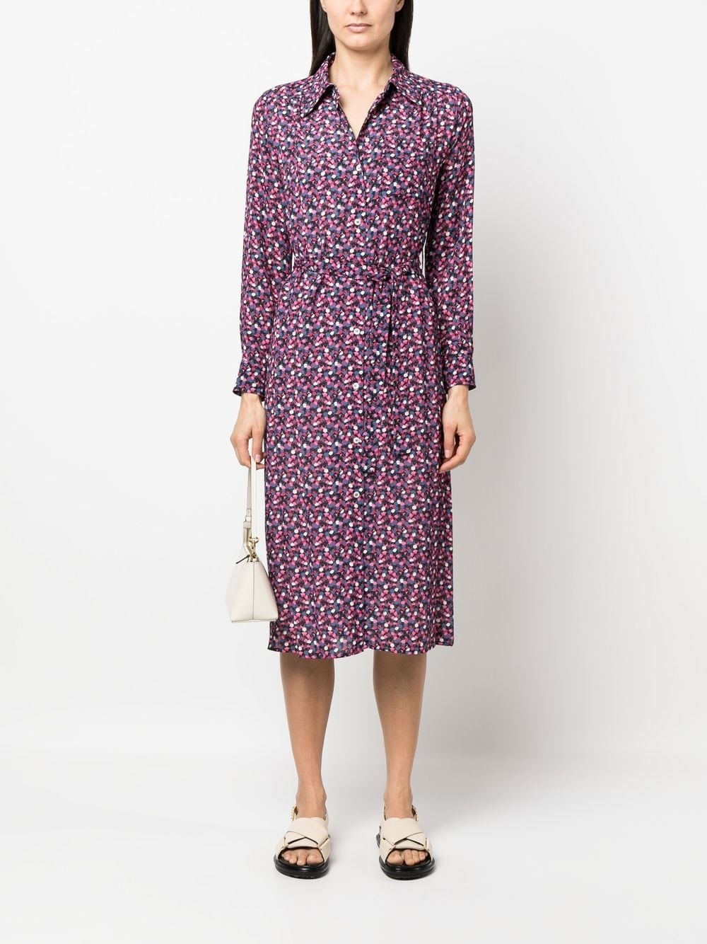 long-sleeve shirt dress - 2