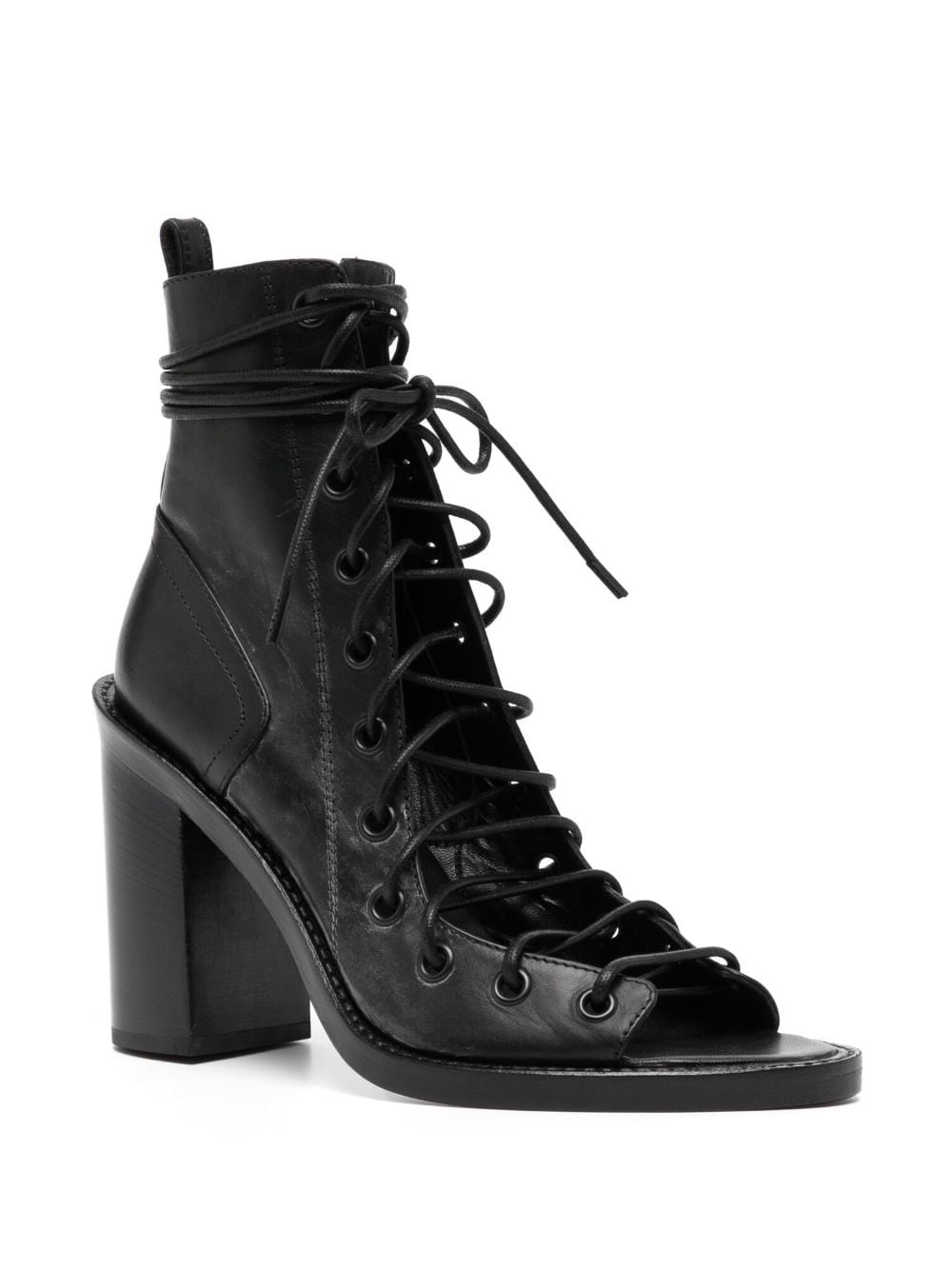 leather combat boots - 2